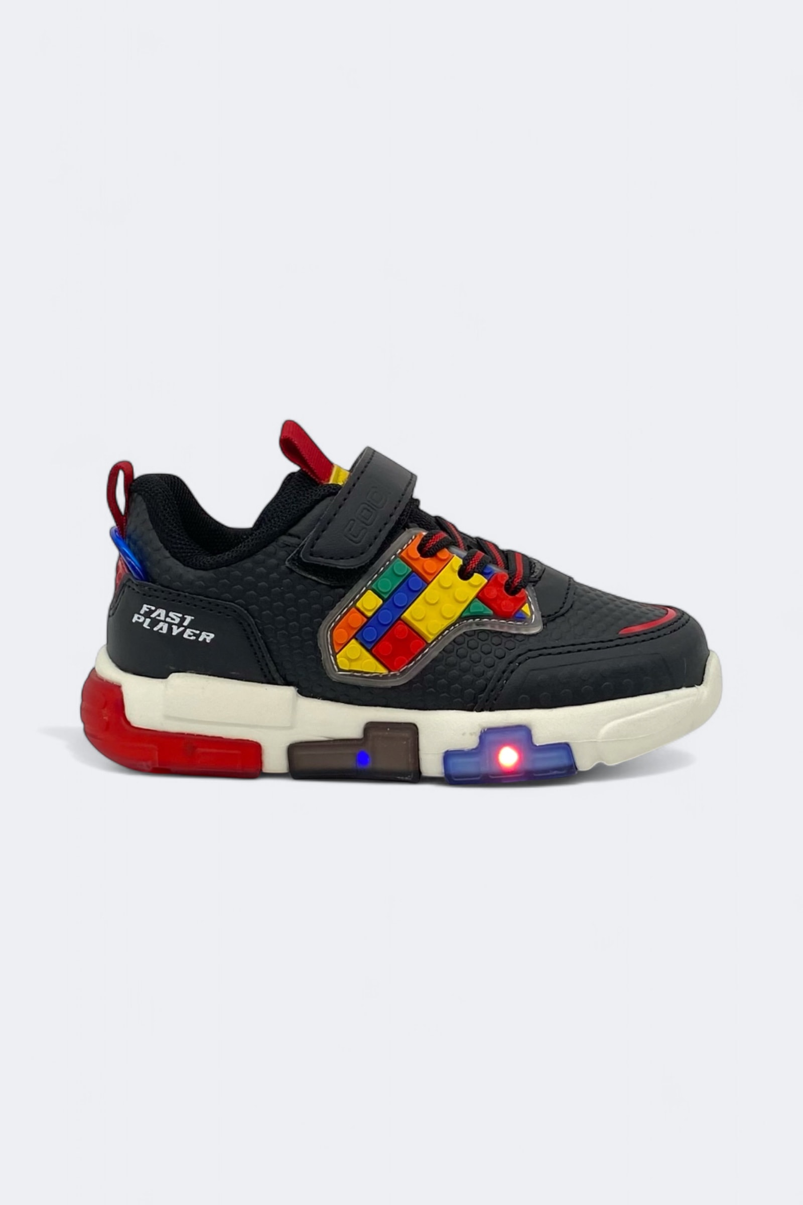 Cool Lego Işıklı Ortopedik Çocuk Spor Ayakkabı - Siyah