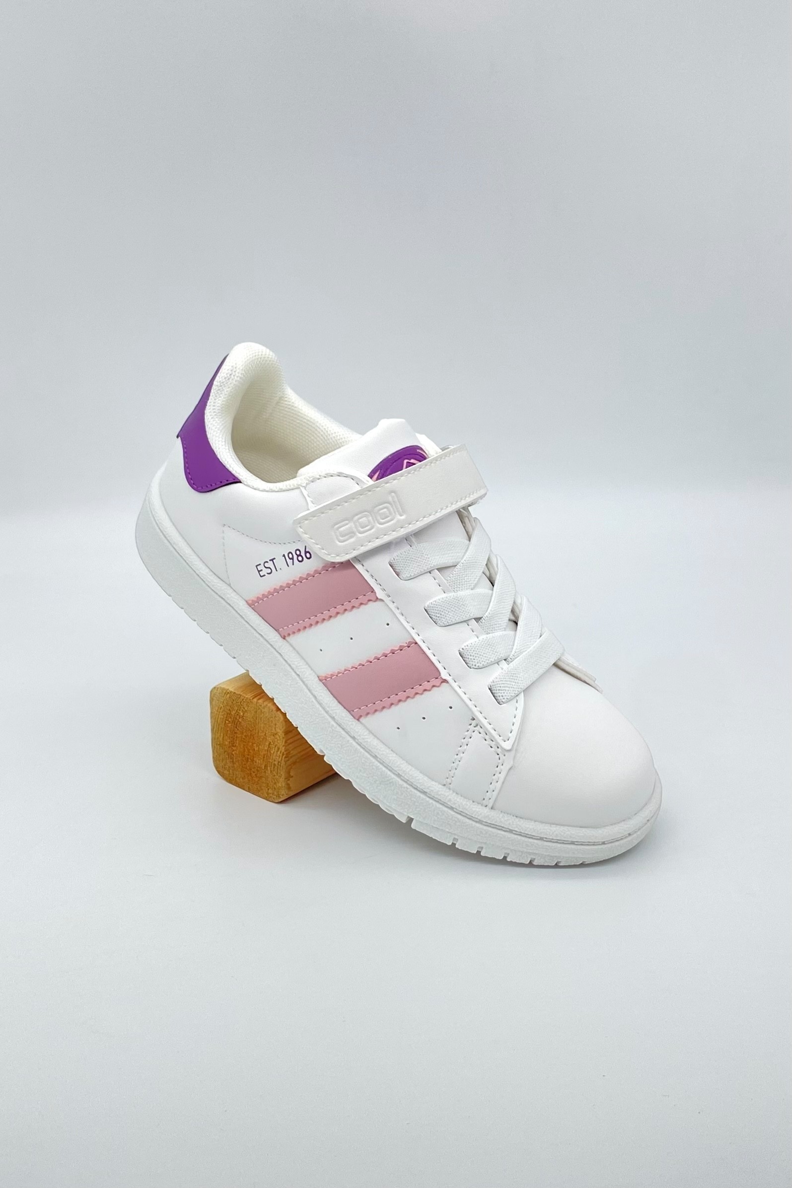 Ortopedik Anatomik Sneakers Çocuk Ayakkabı - Beyaz Pudra