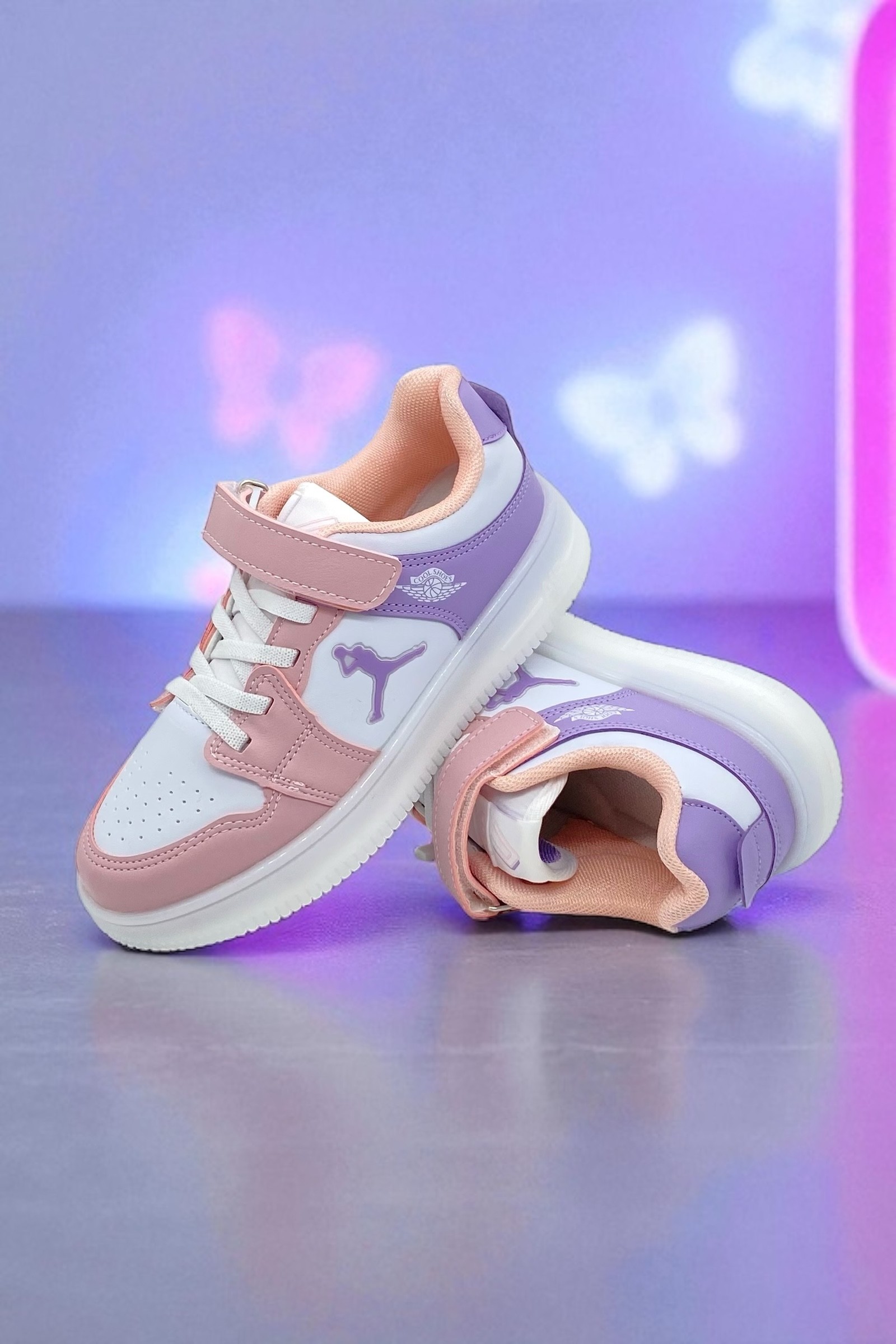 Pretty Flex Ortopedik Kız Çocuk Spor Ayakkabı - Beyaz Pudra