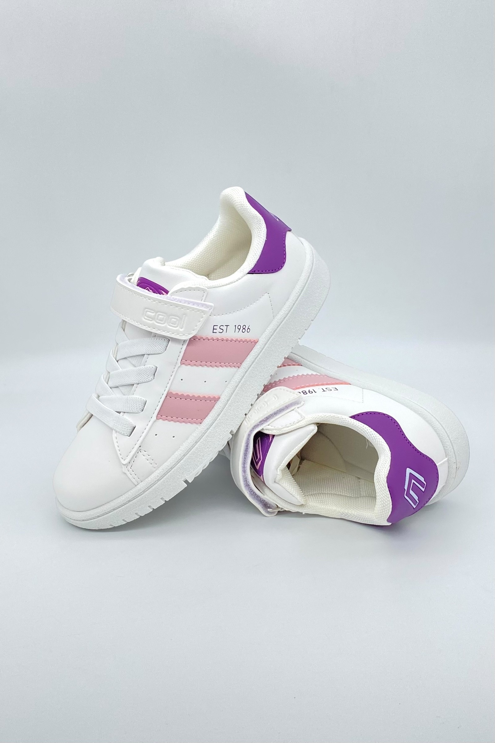 Ortopedik Anatomik Sneakers Çocuk Ayakkabı - Beyaz Pudra