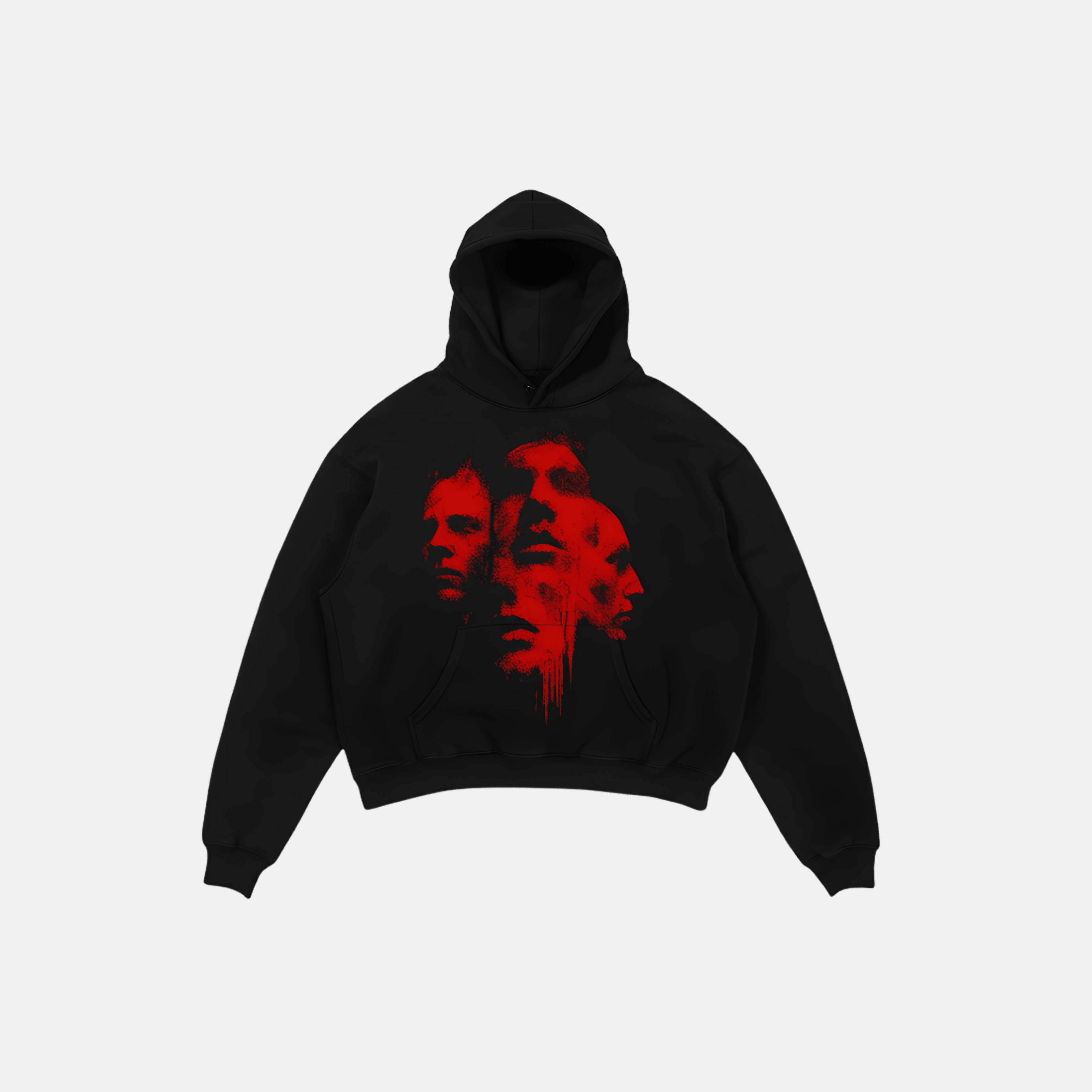 Red Bad Friends Hoodie - Siyah ( Ön Sipariş )