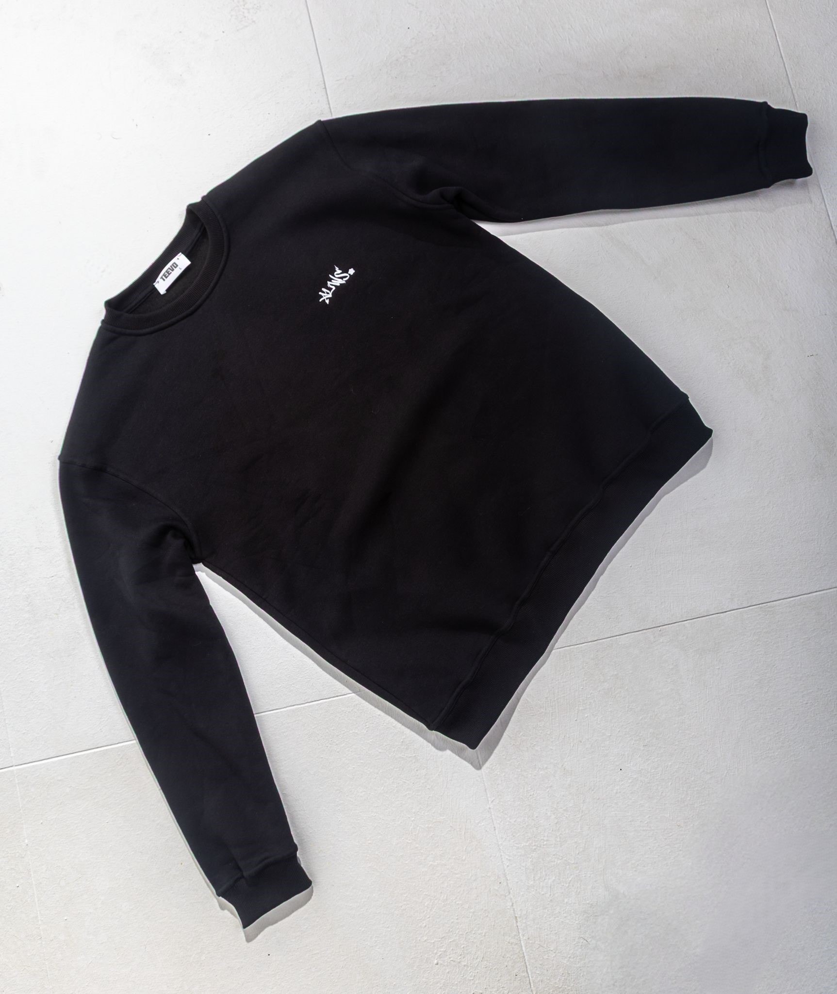 ALWS Nakışlı Premium Oversize Siyah Sweatshirt