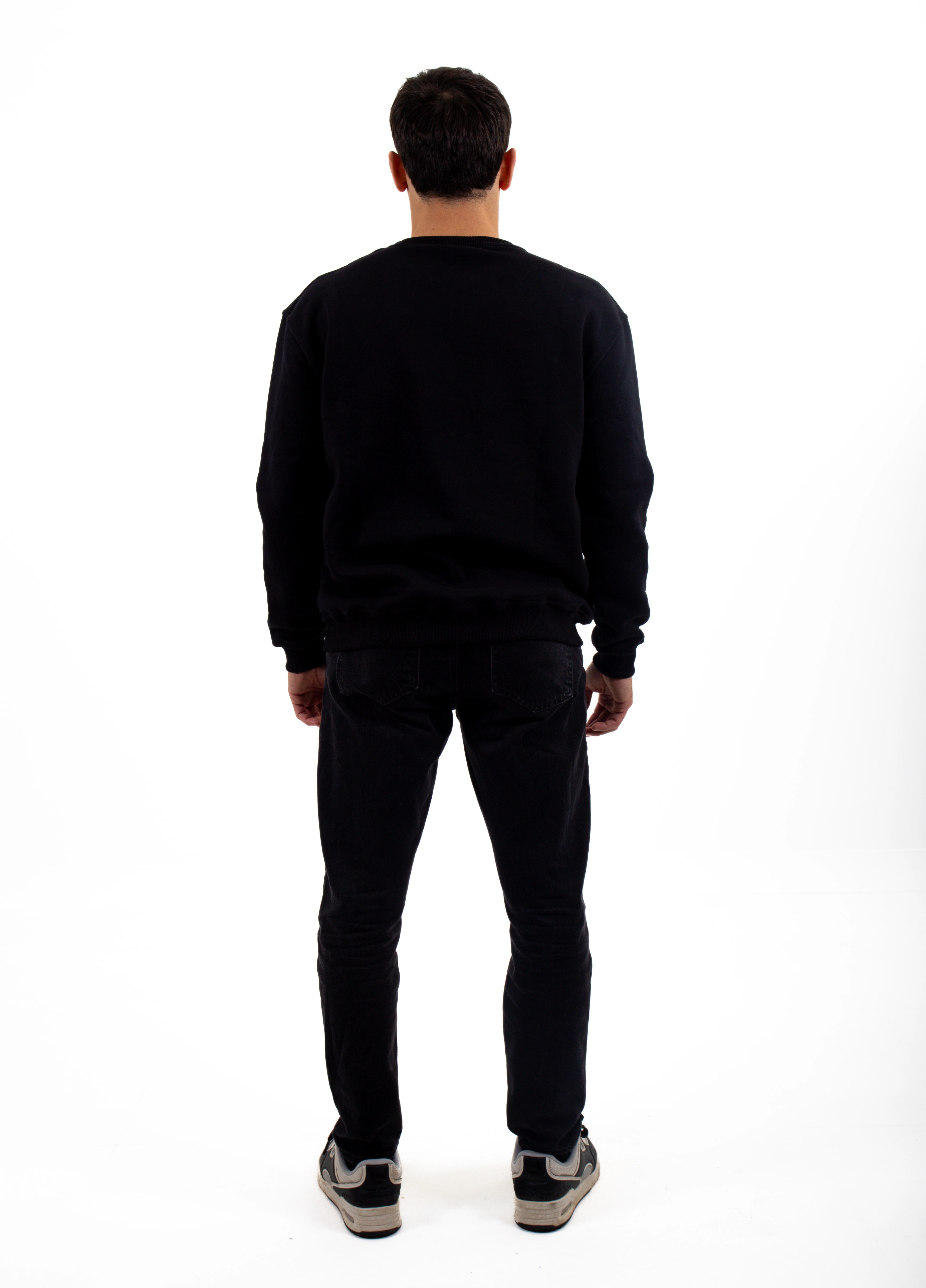ALWS Nakışlı Premium Oversize Siyah Sweatshirt
