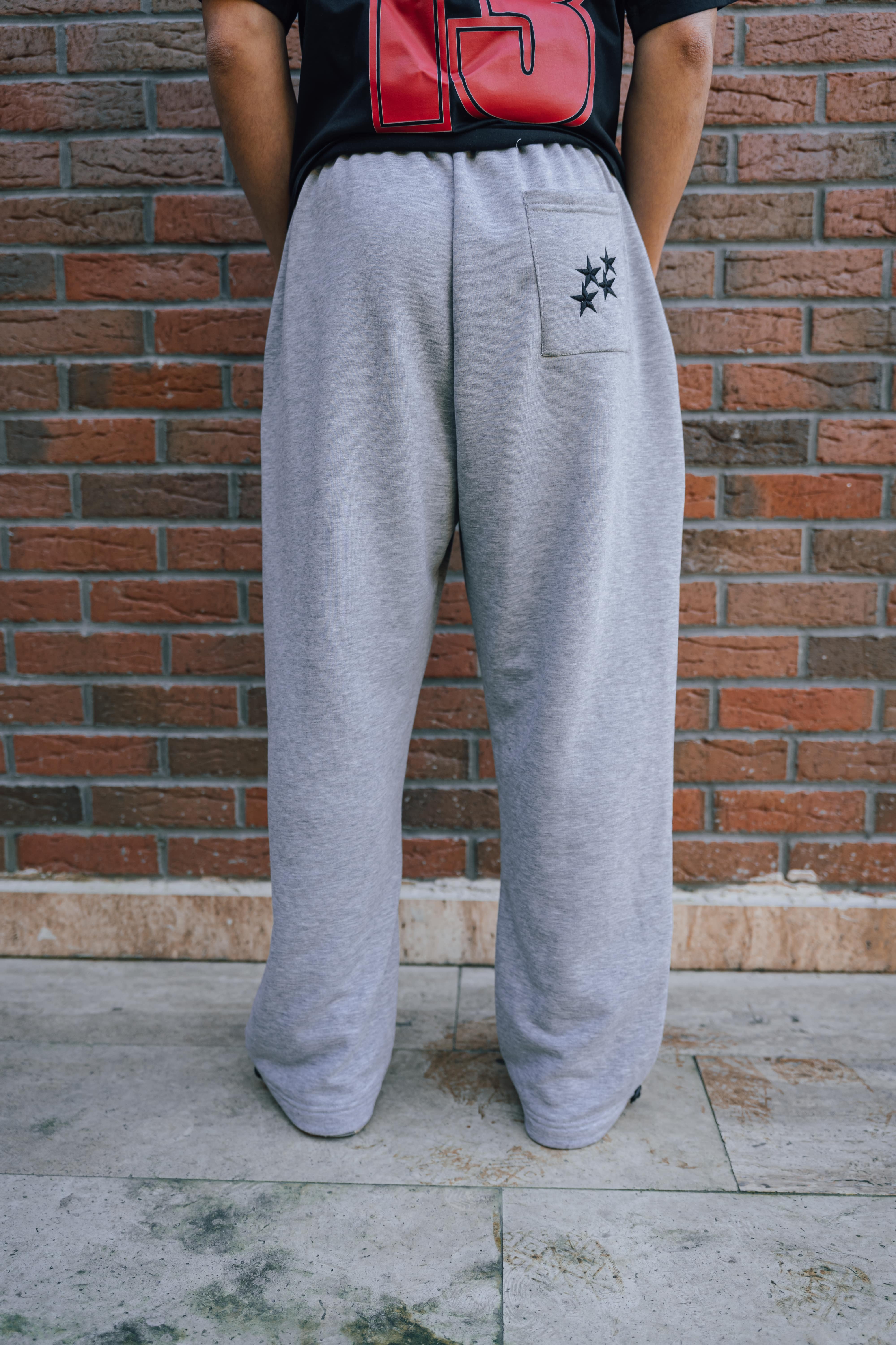 ALWSTEEVO 3 Adet Nakış Detaylı Premium Ayarlanabilir Paça Oversize Eşofman Altı