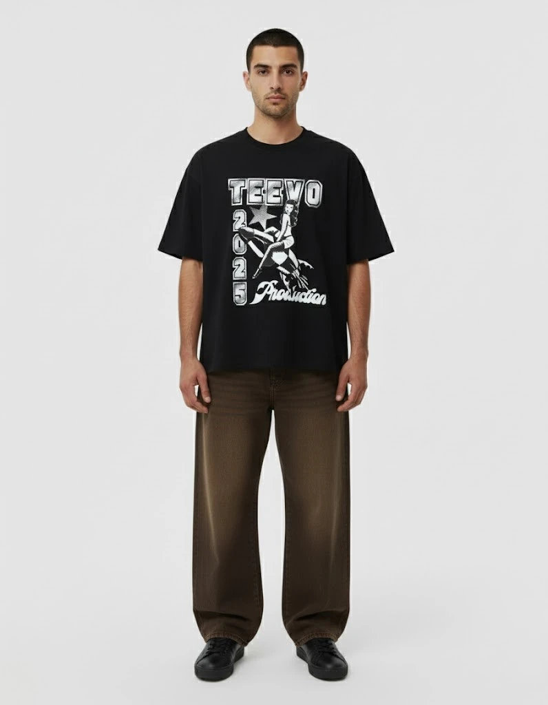 TEEVO PRODUCTION BOXY FIT T-SHIRT