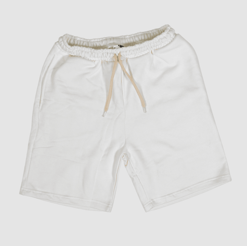 Basic Premium Kumaş Oversize Şort - Ekru