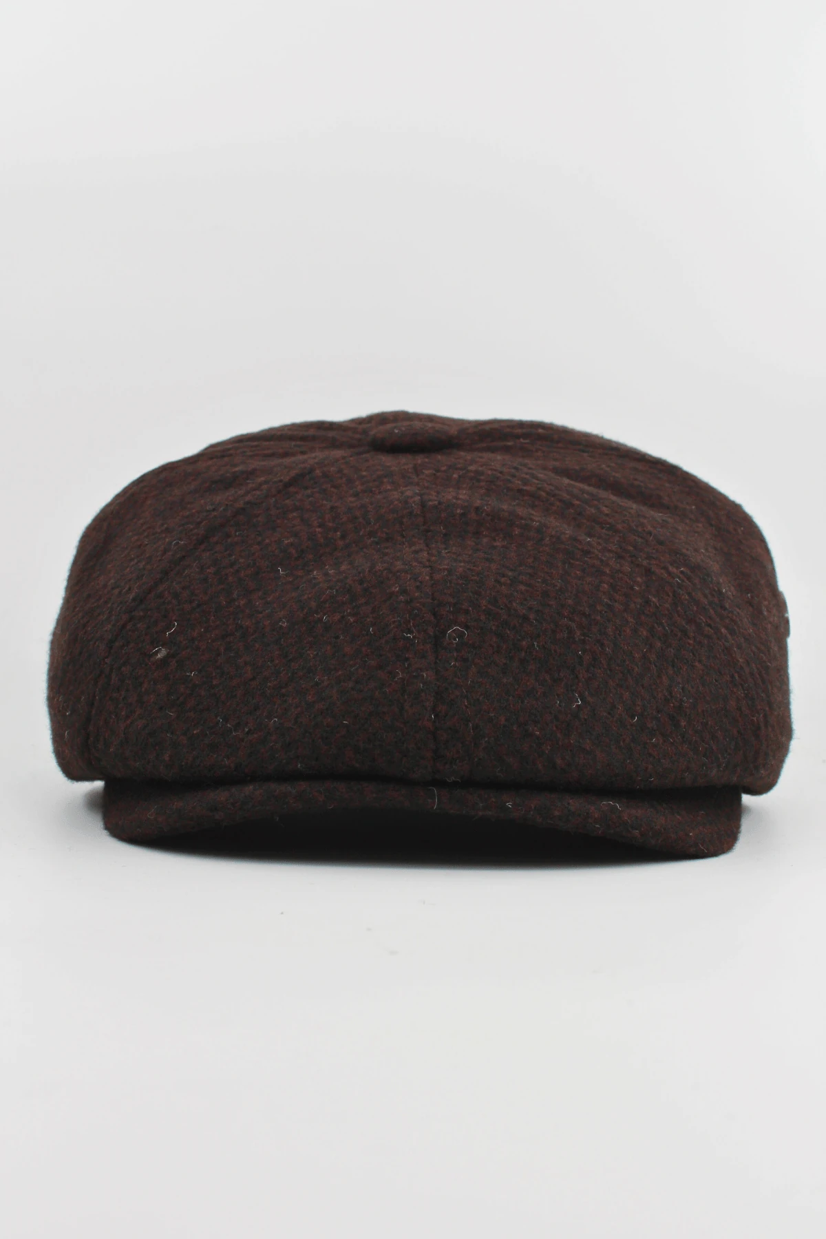 İngiliz Model Kaşe Baretta Kasket Şapka - kahverengi kırçıllı