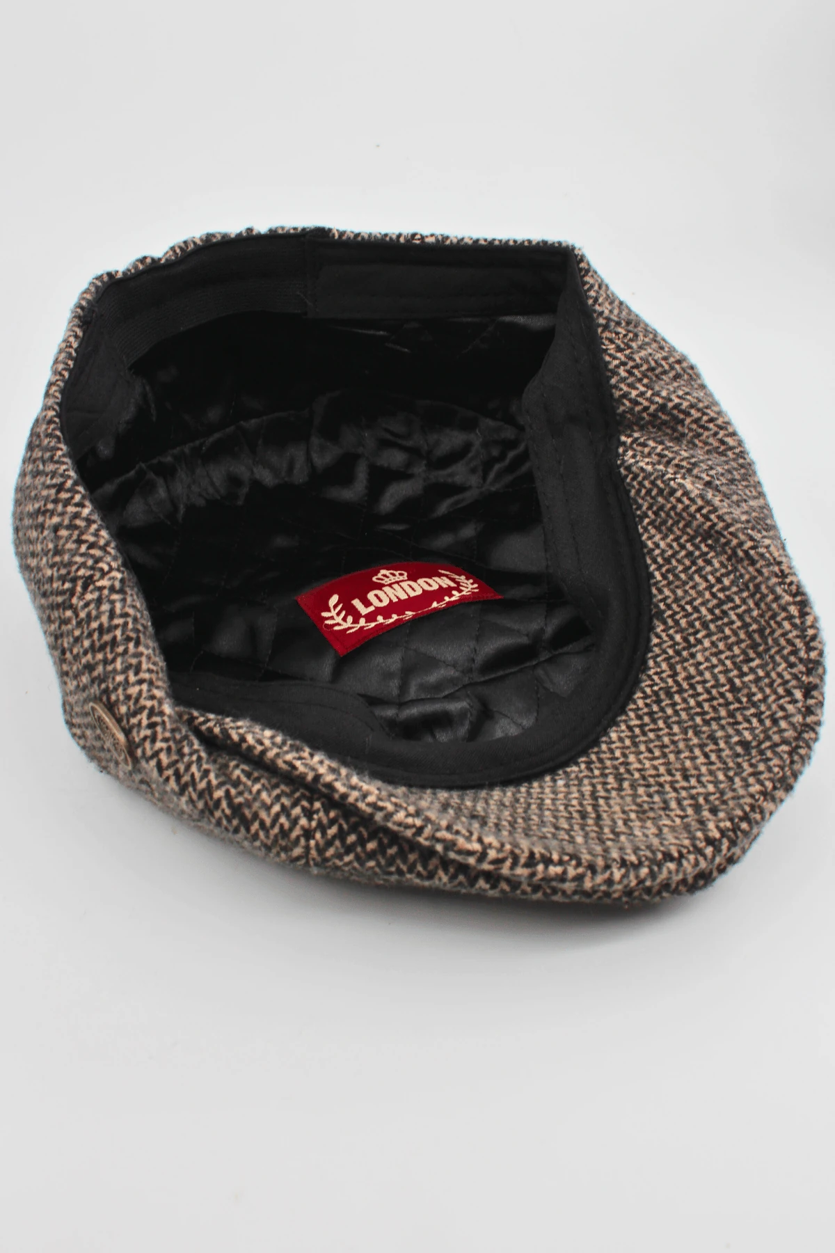 İngiliz Model Kaşe Baretta Kasket Şapka - Krem Kırçıllı