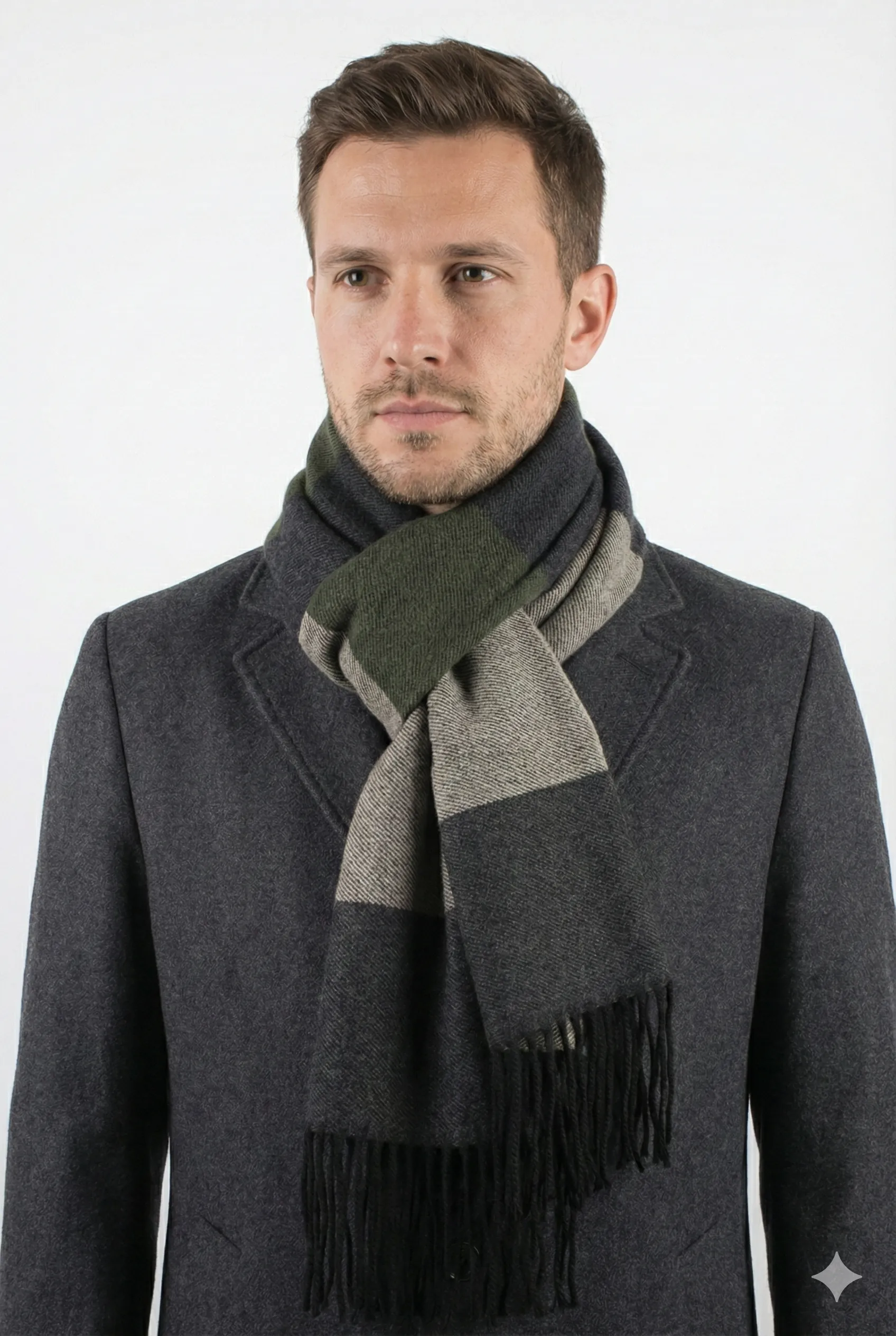 Erkek Atkı - haki geçişli