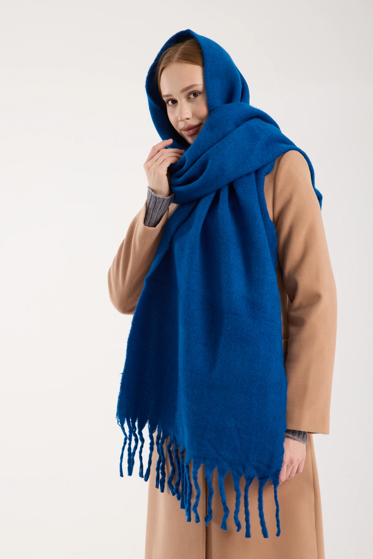 Kadın Yumuşak Dokulu Uzun Şal Atkı  - LACİ