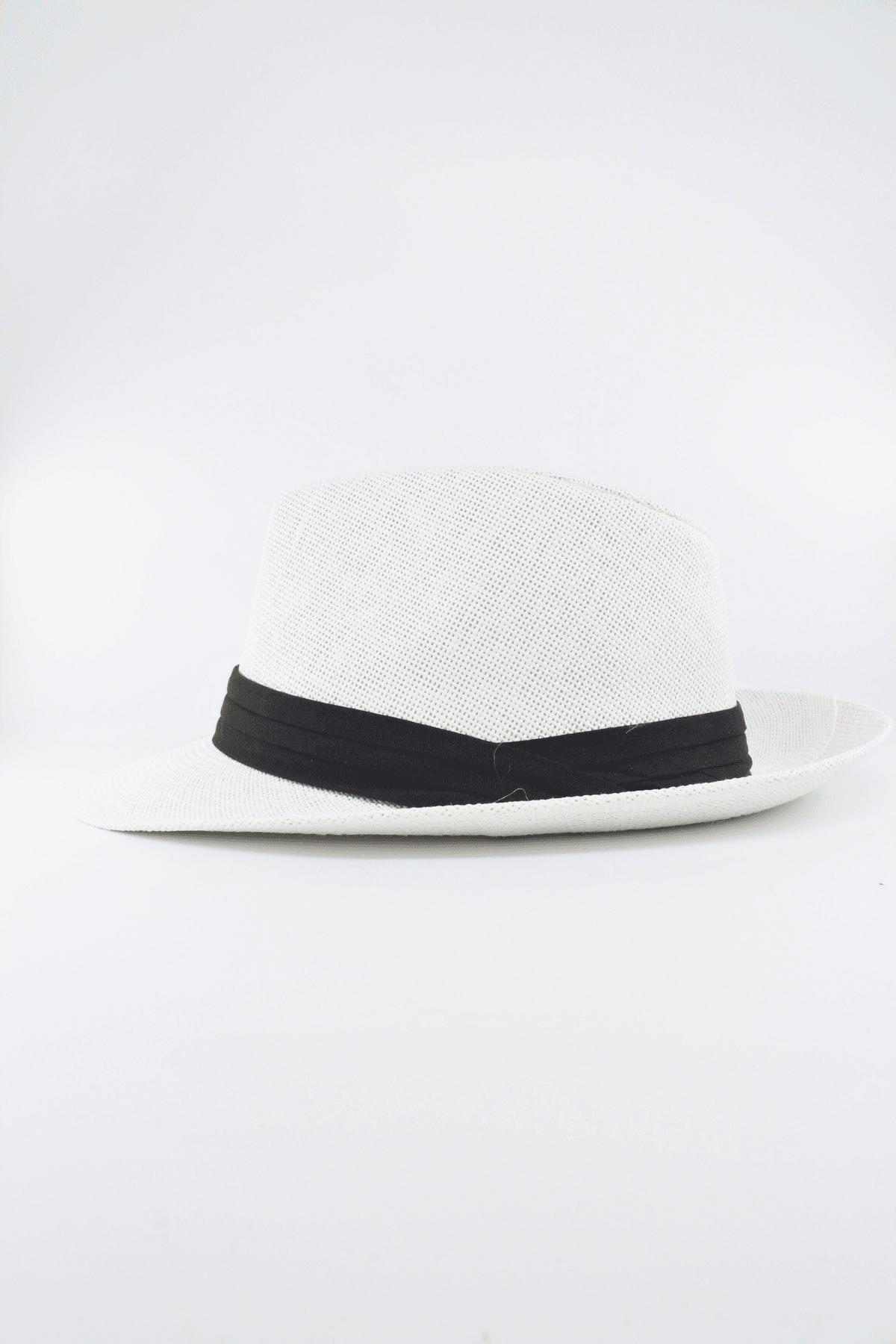 Yazlık Hasır Fötr Şapka (Unisex – Ayarlanabilir Beden) - beyaz