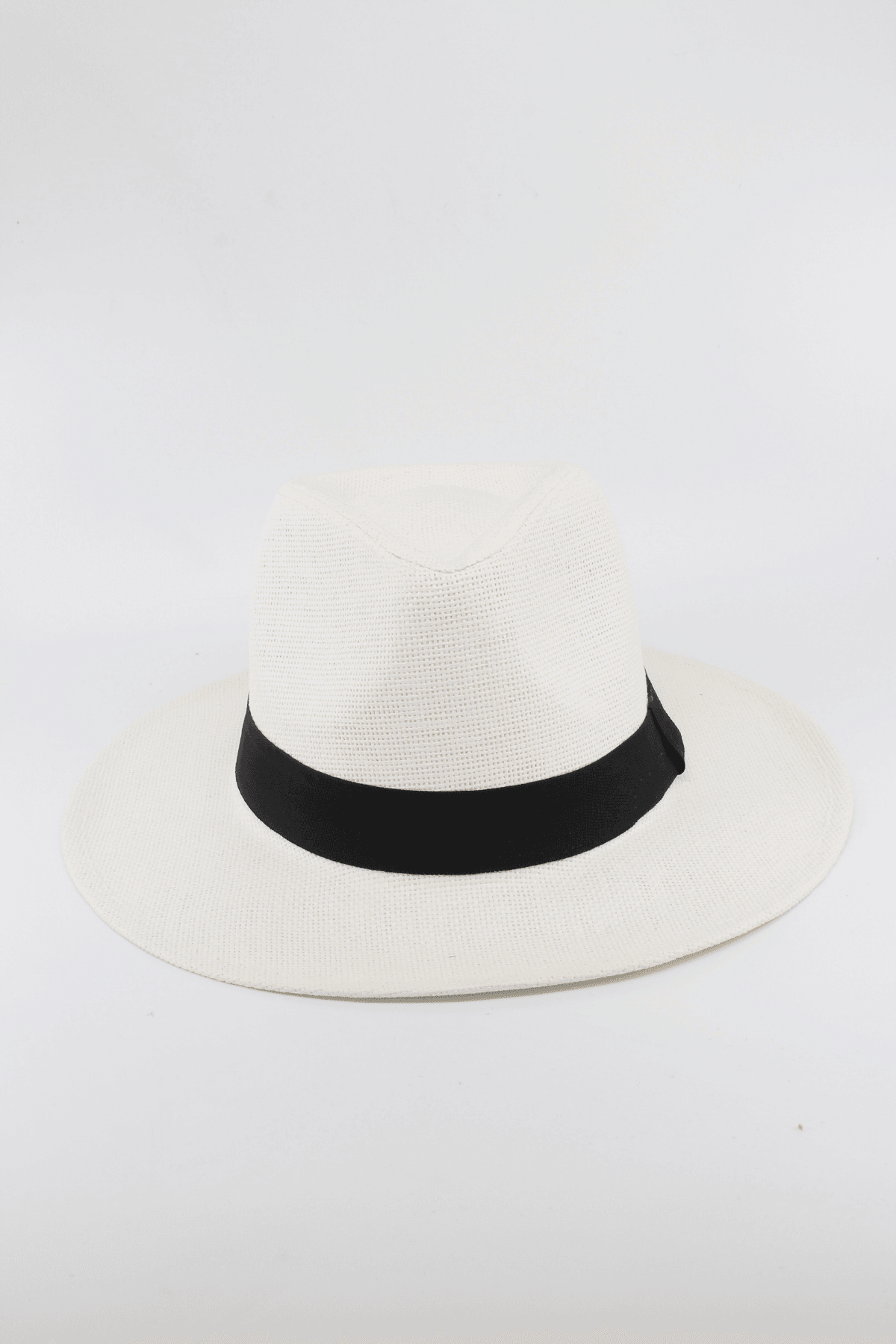 Panama Model Unisex Hasır Şapka - beyaz