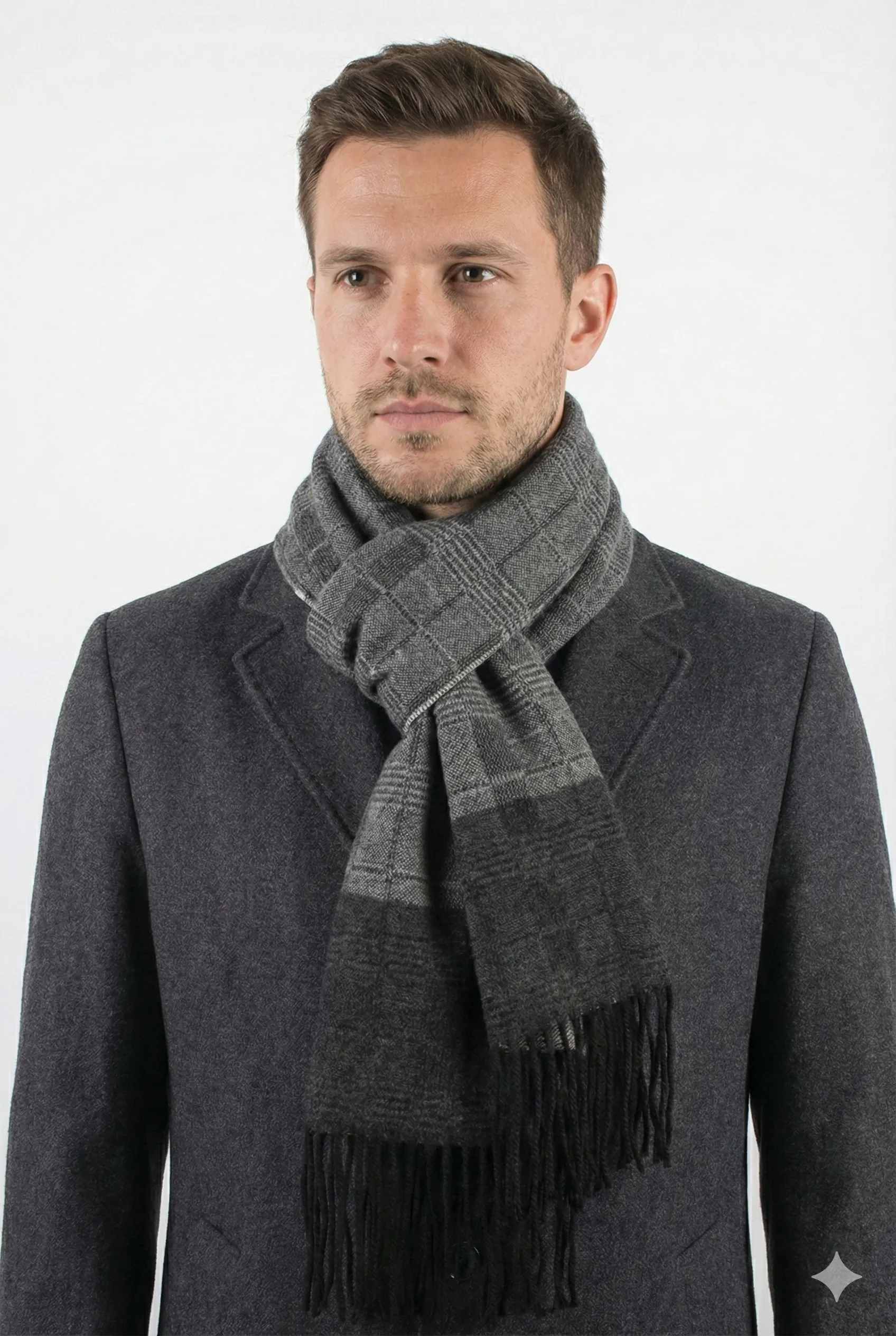 Erkek Atkı - siyah desenli