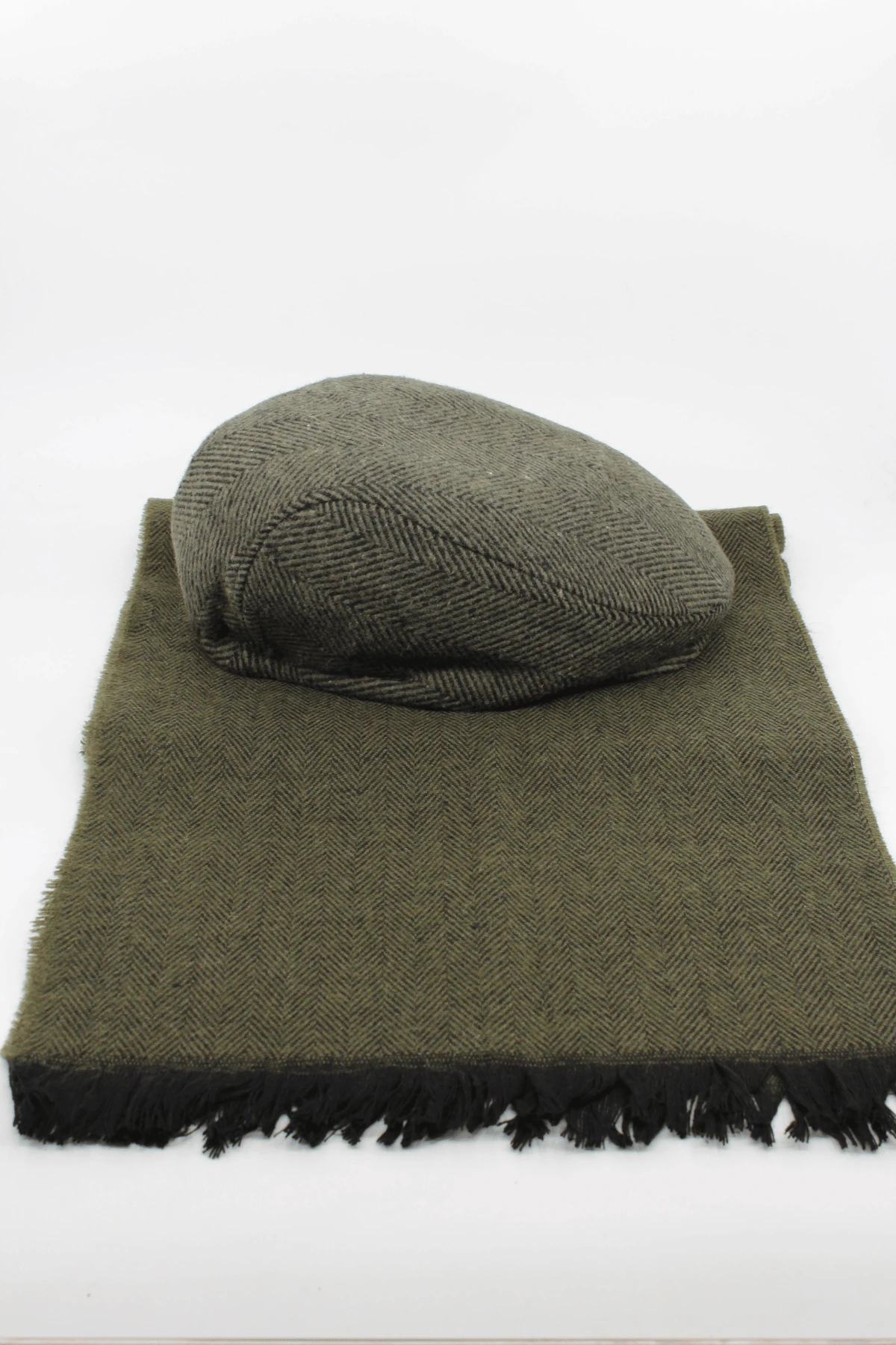 London Kasket Atkı Set HAKİ Balık Sırtı