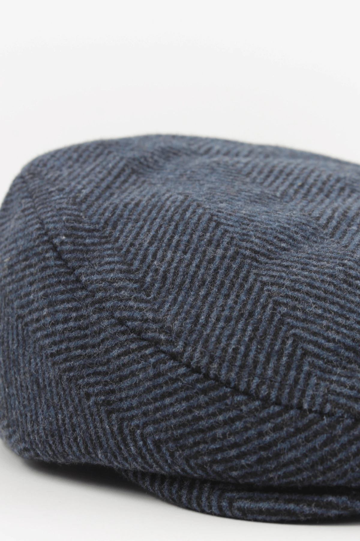 London Model Balık Sırtı Desenli Kaşe Erkek Kasket - lacivert