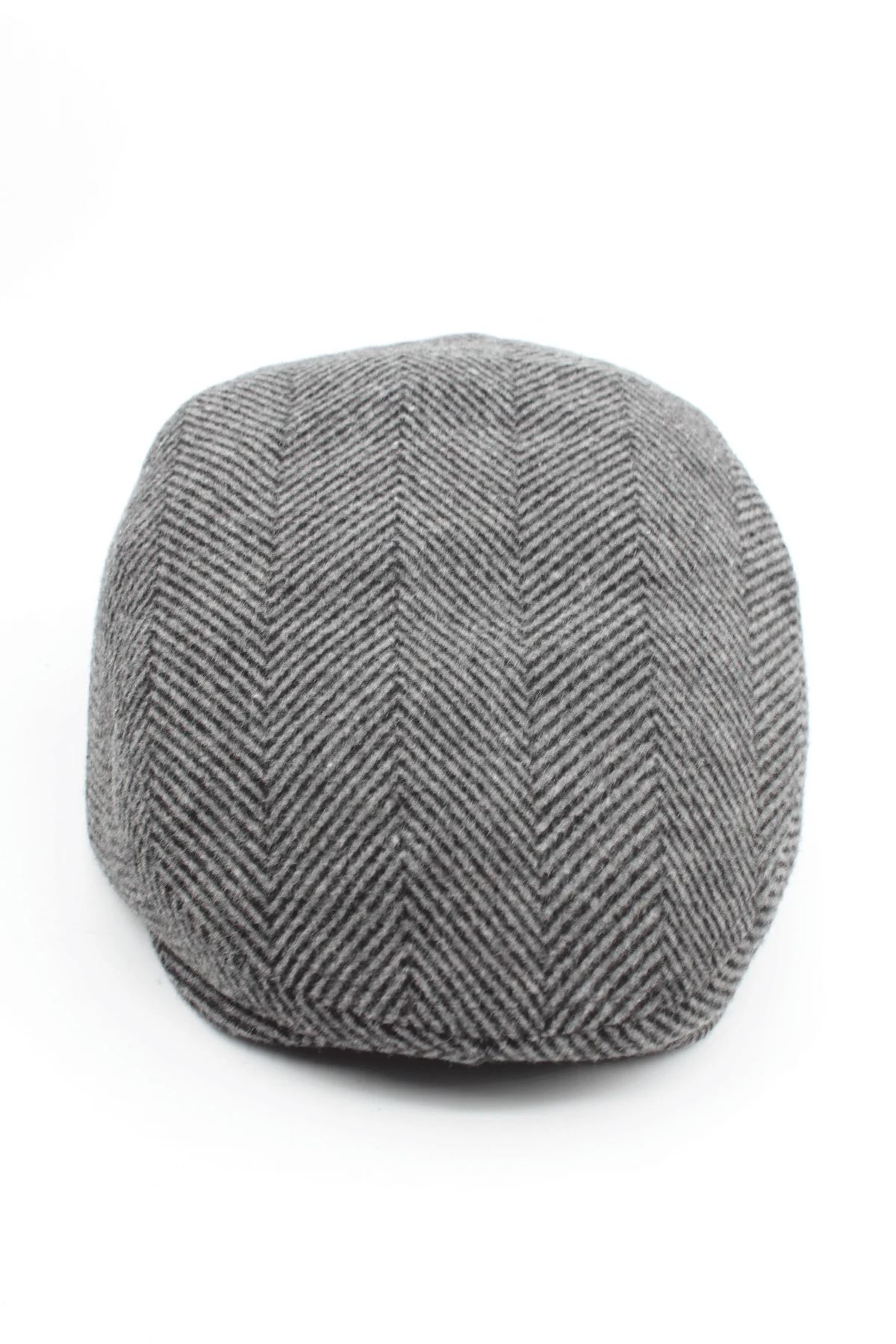 London Model Balık Sırtı Desenli Kaşe Erkek Kasket - gri