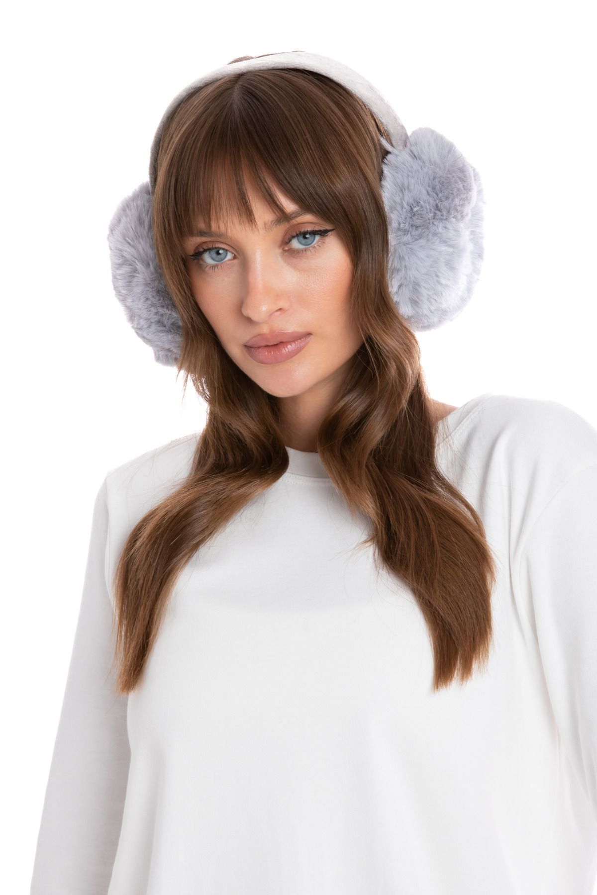 Peluş Kulaklık Katlanır Model ( VİDEOLU ÜRÜN ) - GRİ