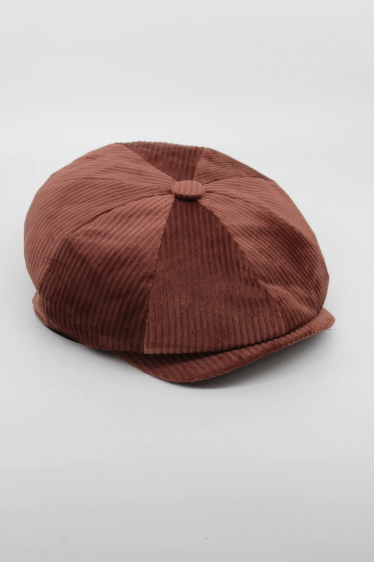 Unisex Fitilli Kadife 8 Köşeli İngiliz Kasket