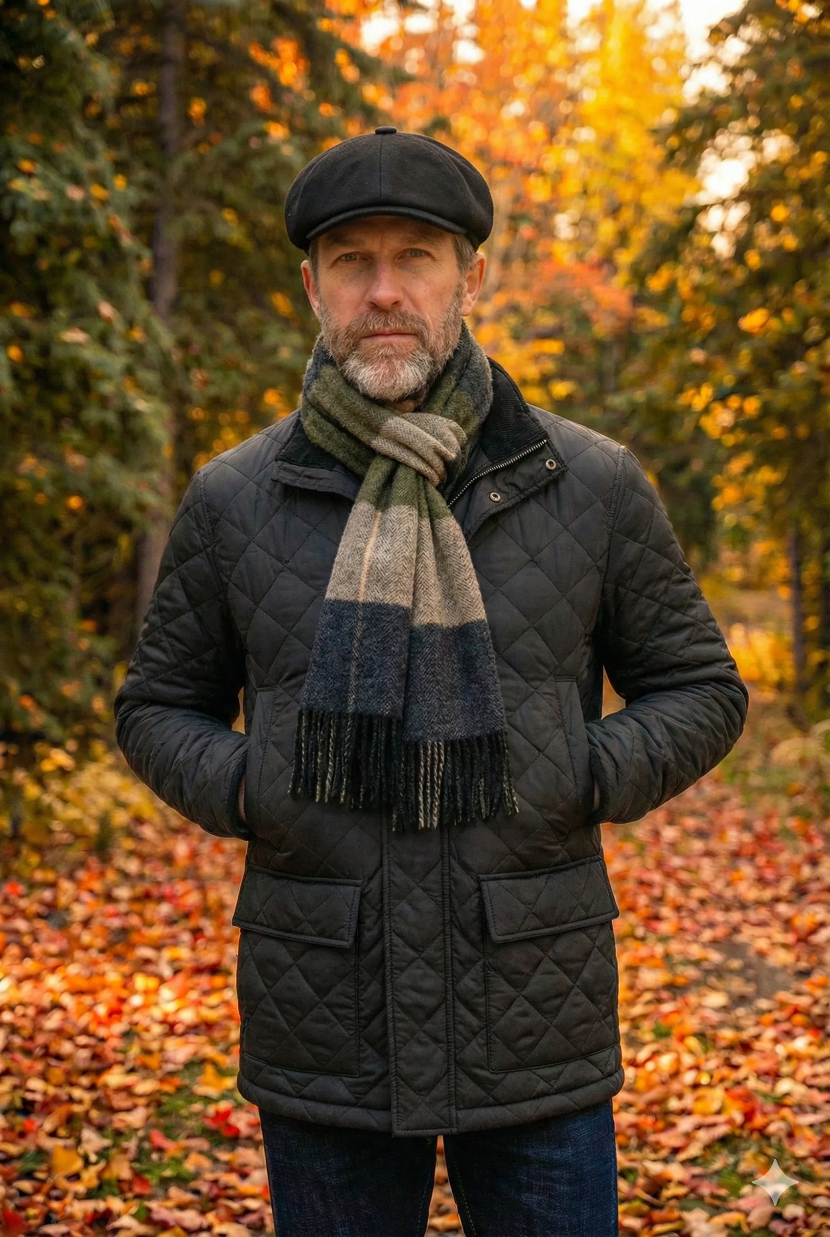 İngiliz Model Kasket & Atkı Kombin