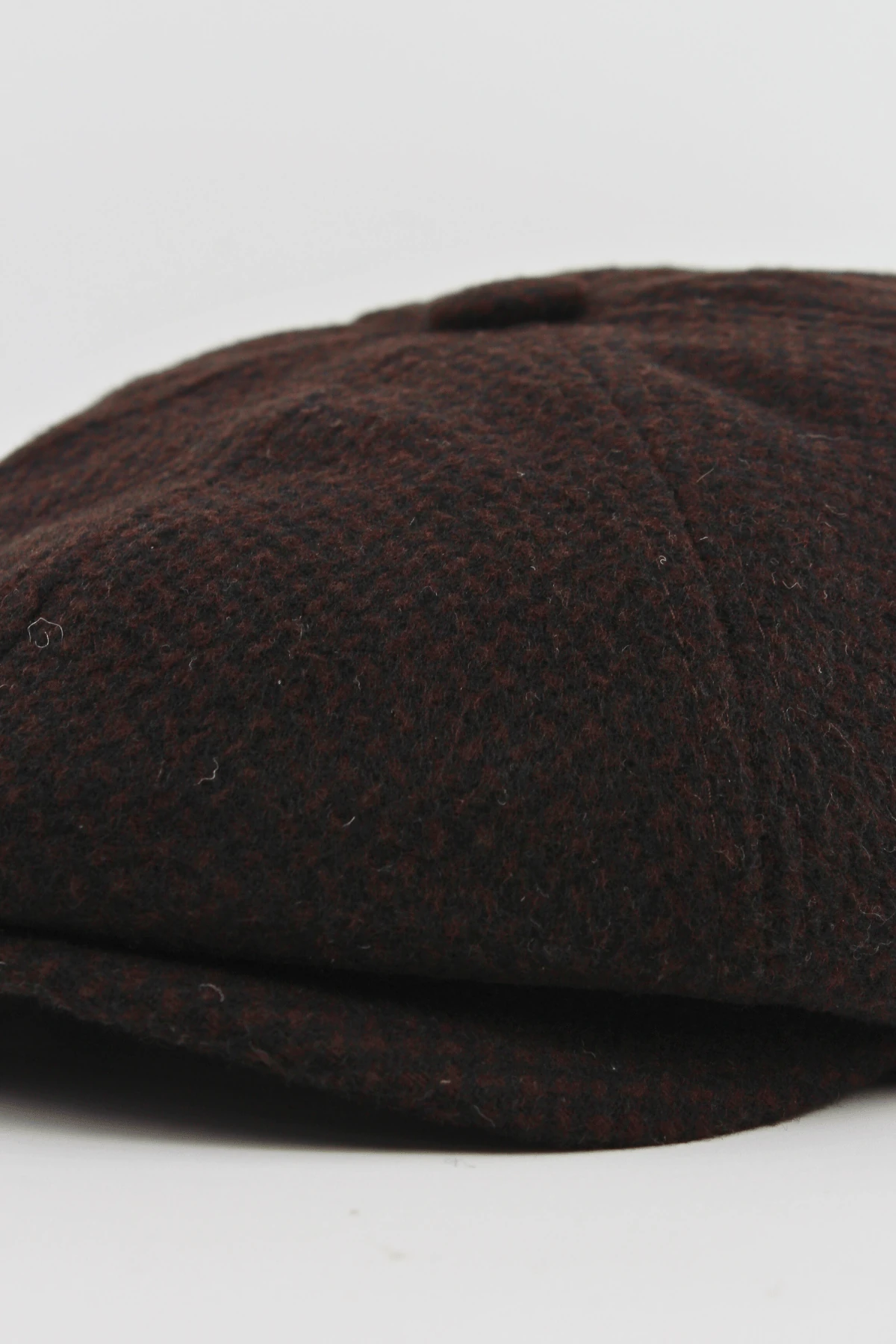 İngiliz Model Kaşe Baretta Kasket Şapka - kahverengi kırçıllı