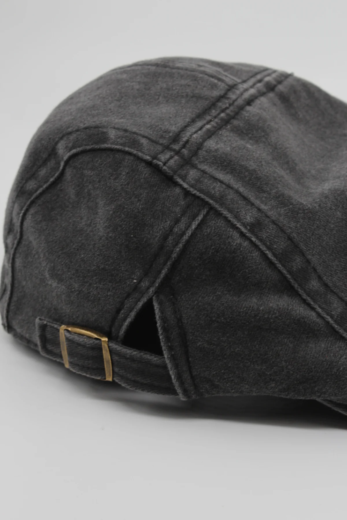 Retro Washed Denim Unisex Kasket – Ayarlanabilir Vintage Flat Cap