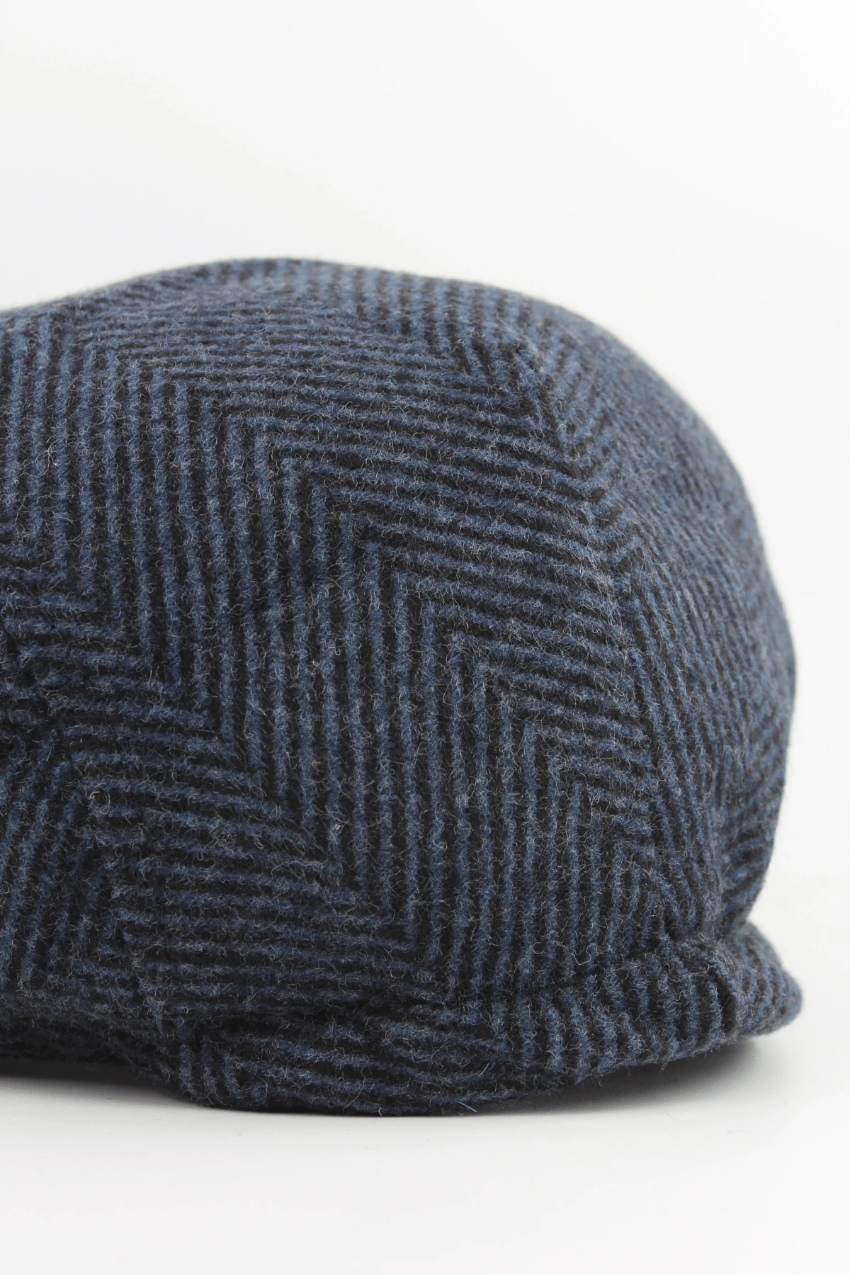 London Model Balık Sırtı Desenli Kaşe Erkek Kasket - lacivert