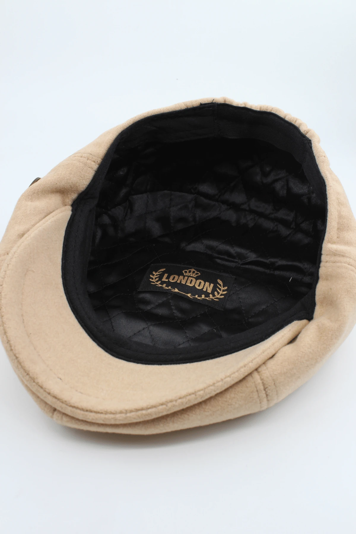 İngiliz Model Kaşe Baretta Kasket Şapka - Açık Krem