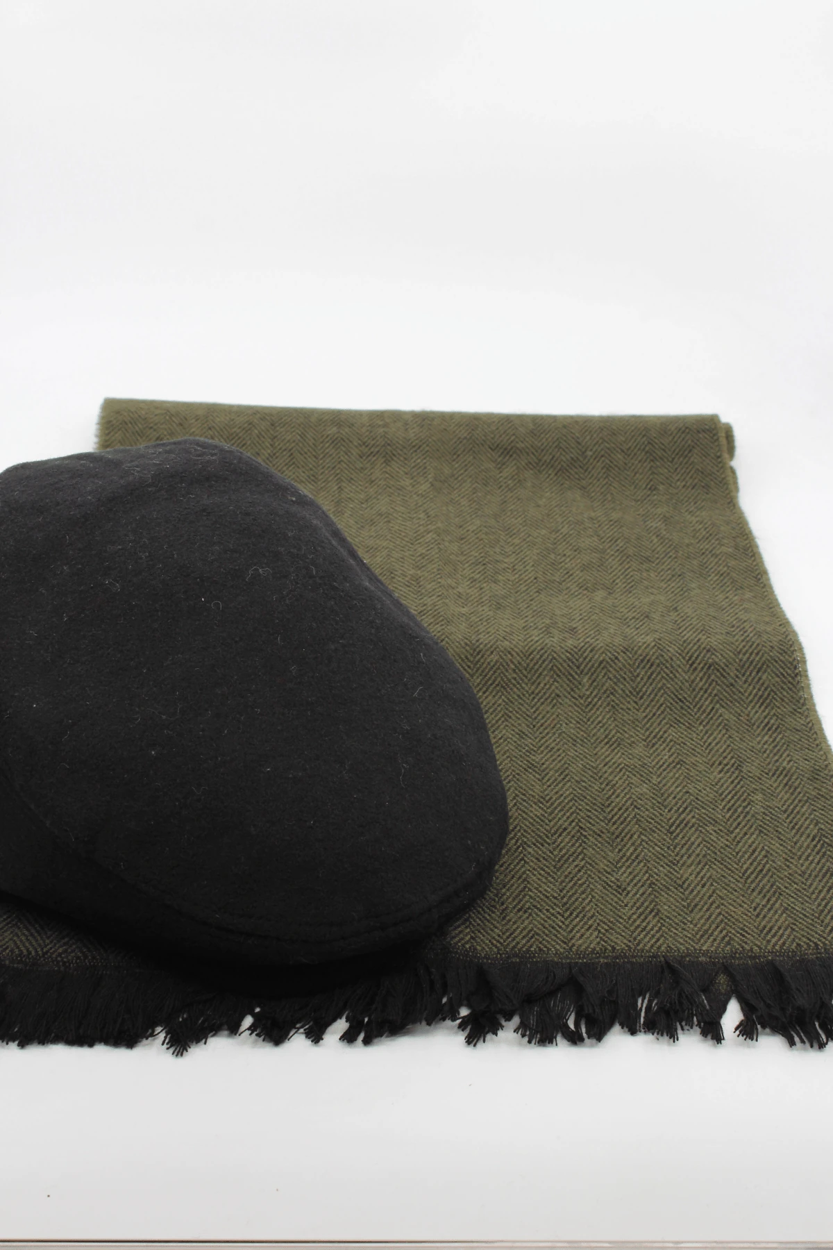 London Kasket Atkı Set HAKİ Balık Sırtı