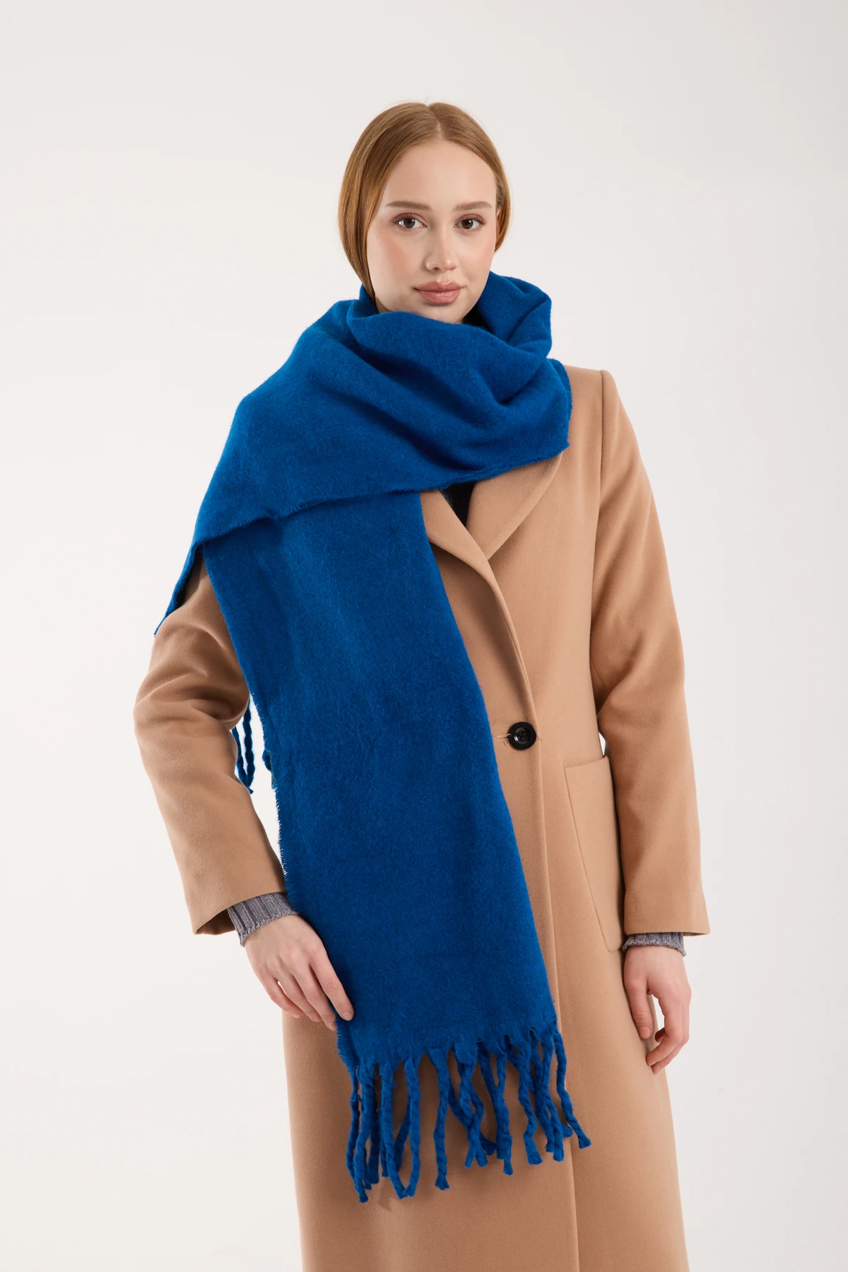 Kadın Yumuşak Dokulu Uzun Şal Atkı  - LACİ