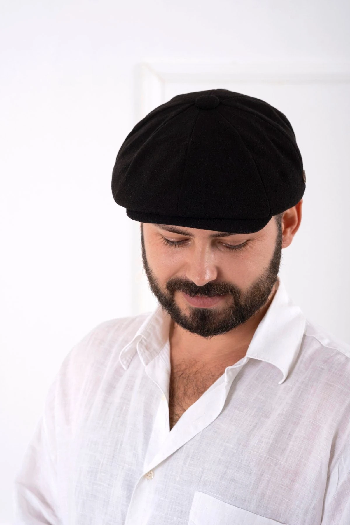 Kışlık Ingiliz Kasket Dökümlü Peaky Blinders Model - SİYAH