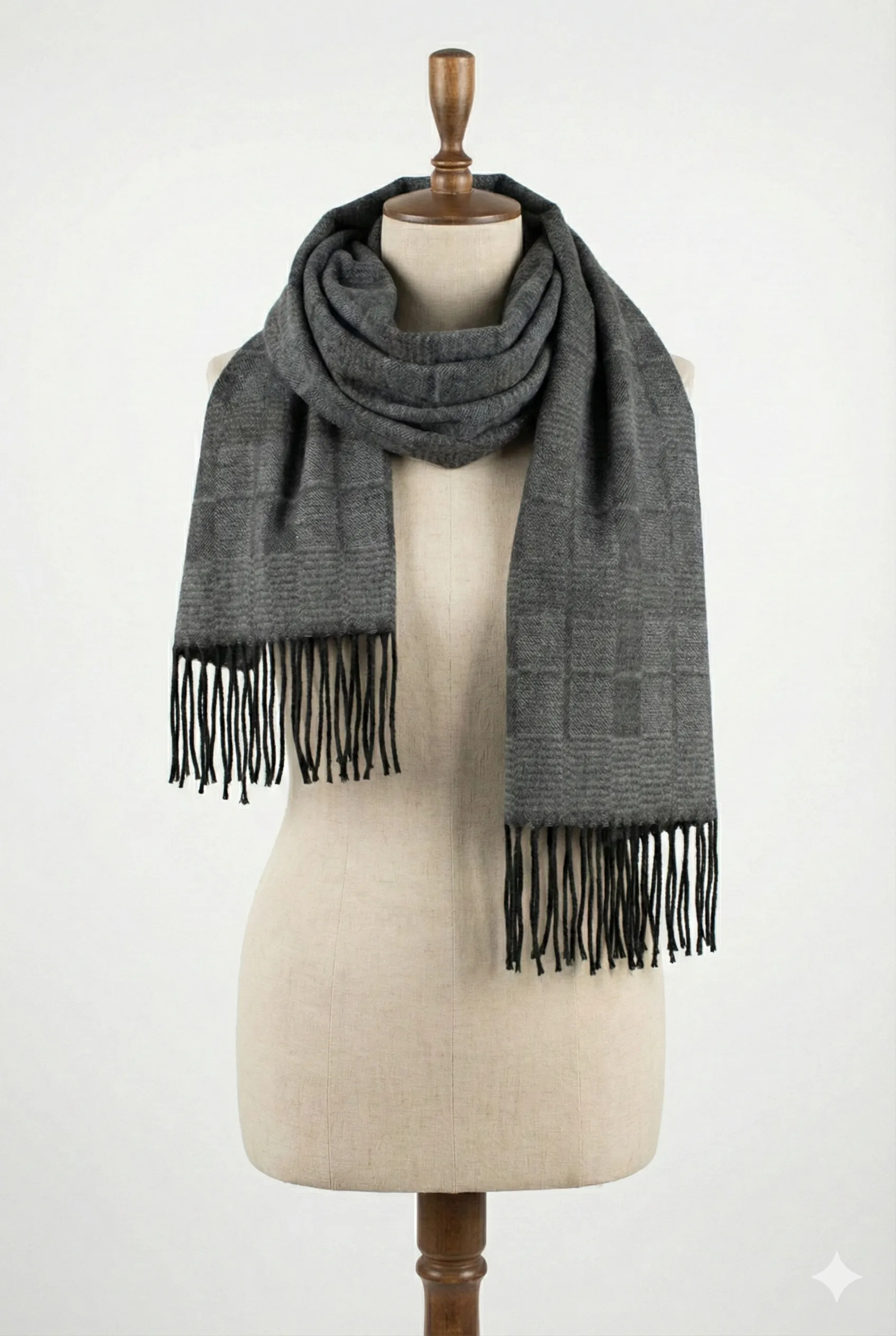 Erkek Atkı - siyah desenli