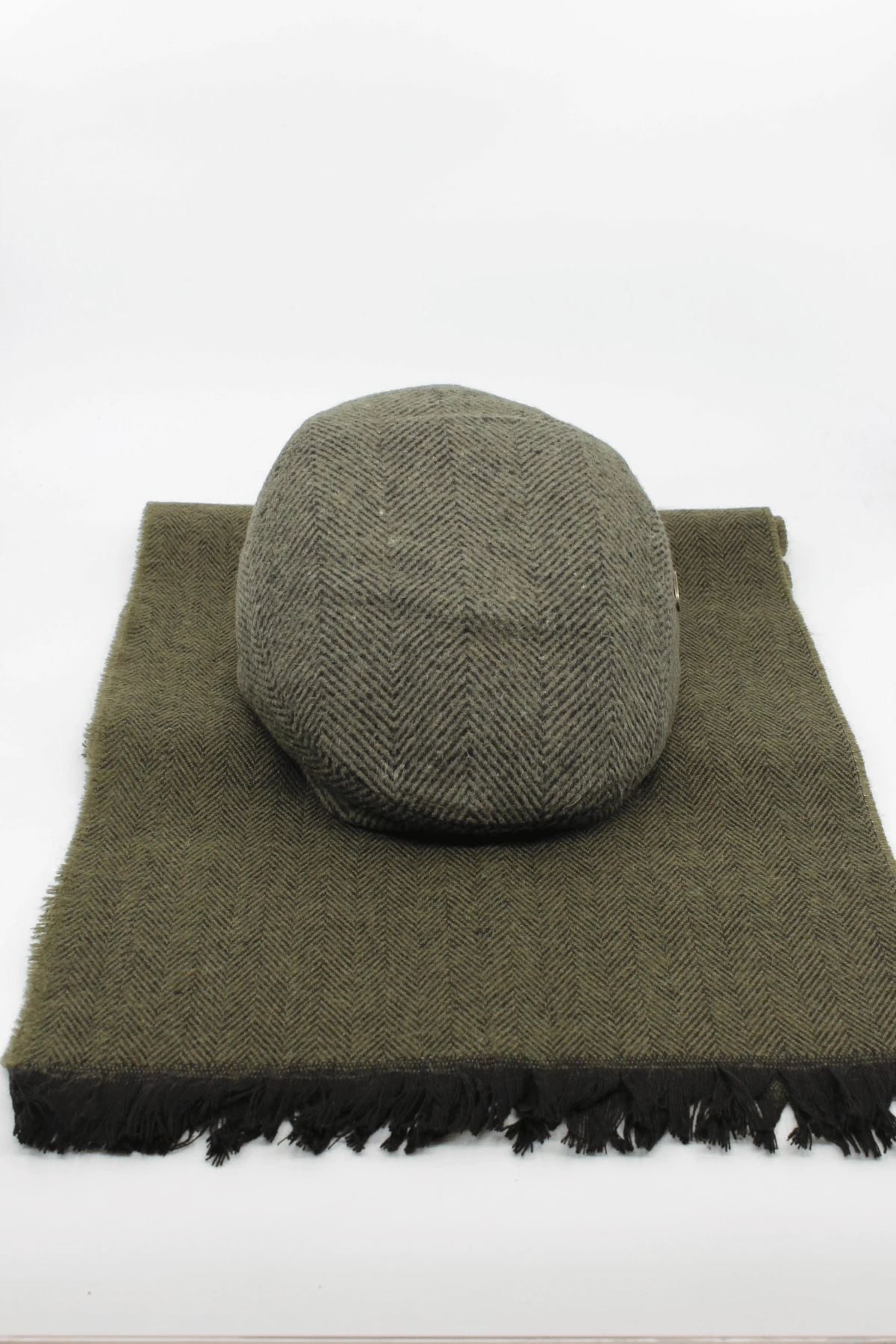 London Kasket Atkı Set HAKİ Balık Sırtı