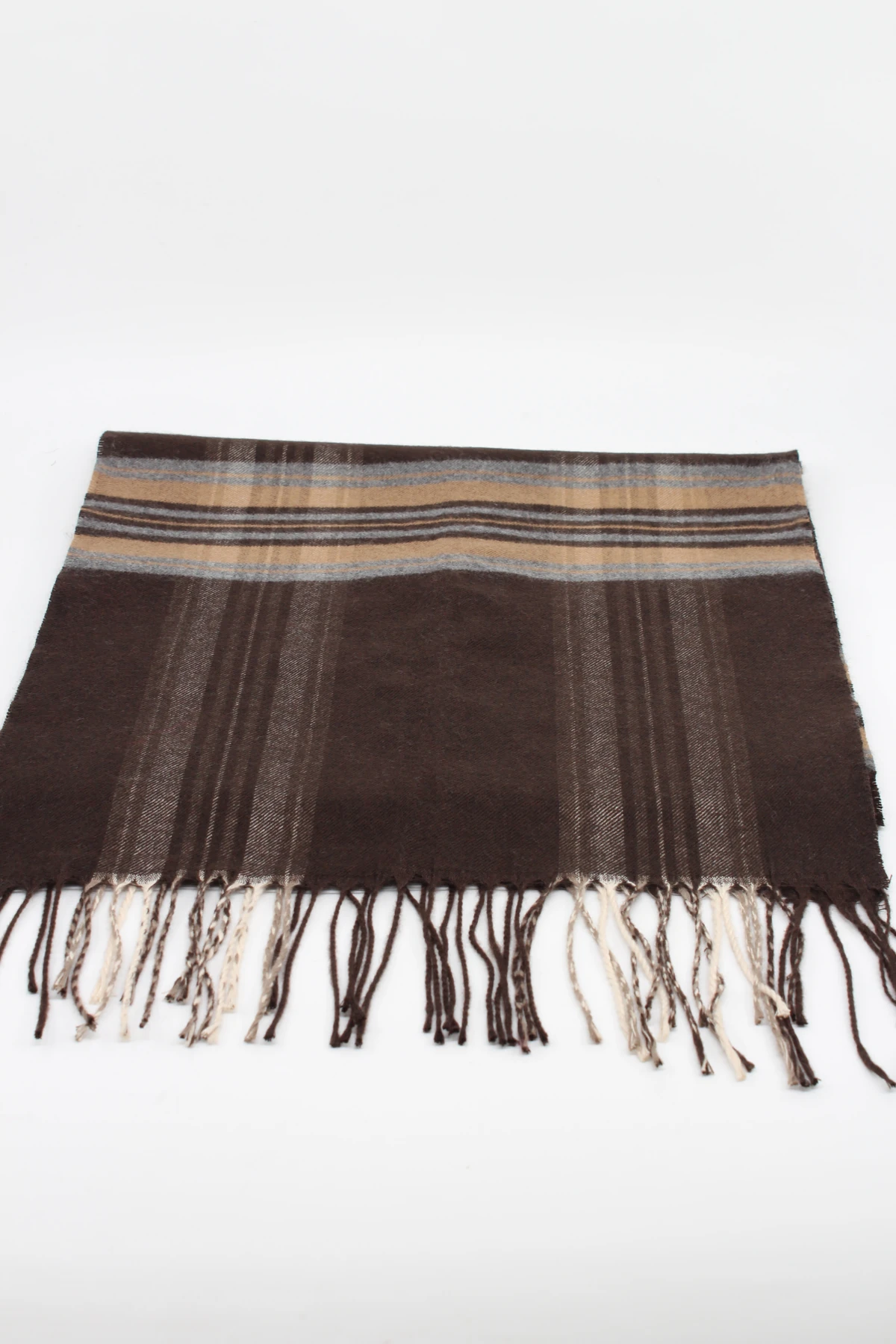 Klasik Desenli Püsküllü Kışlık Erkek Atkı Serisi