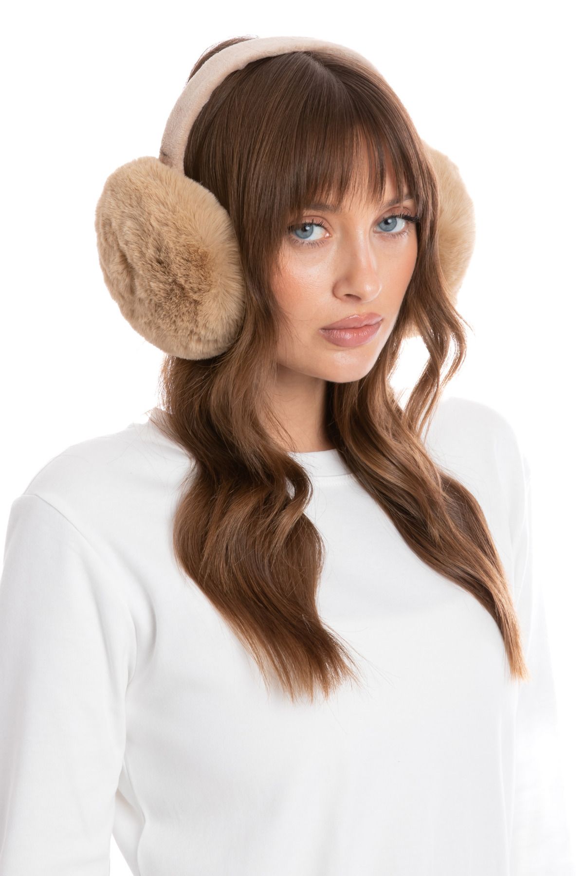Peluş Kulaklık Katlanır Model ( VİDEOLU ÜRÜN ) - KREM