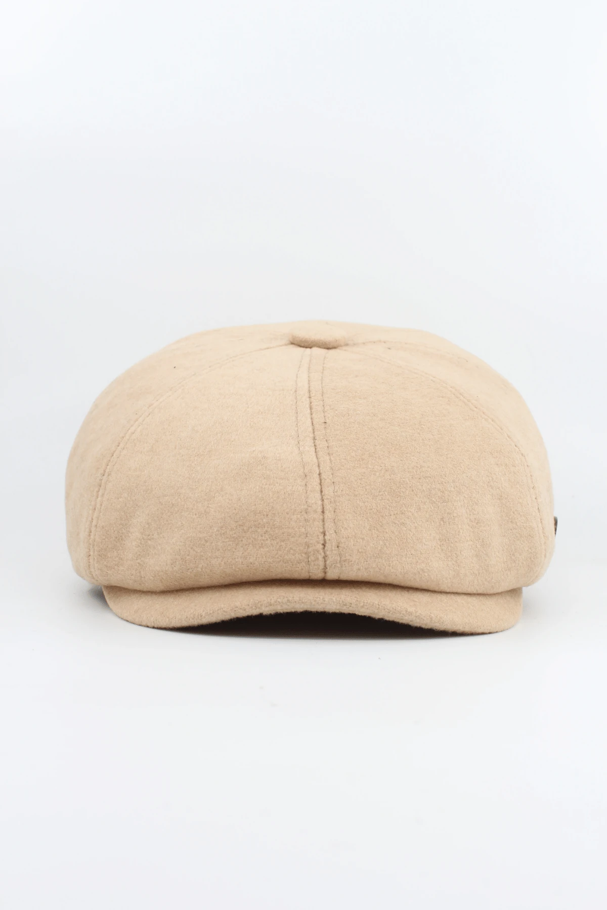 İngiliz Model Kaşe Baretta Kasket Şapka - Açık Krem