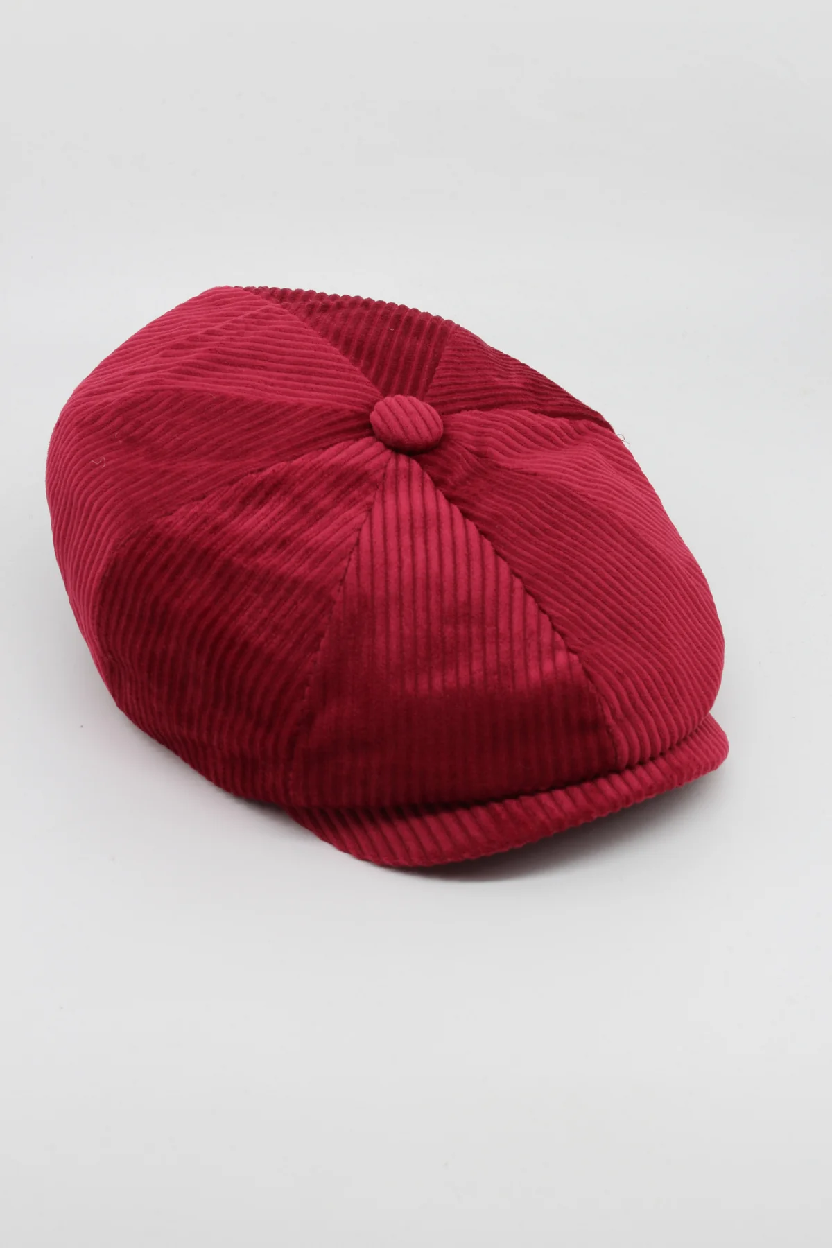 Unisex Fitilli Kadife 8 Köşeli İngiliz Kasket