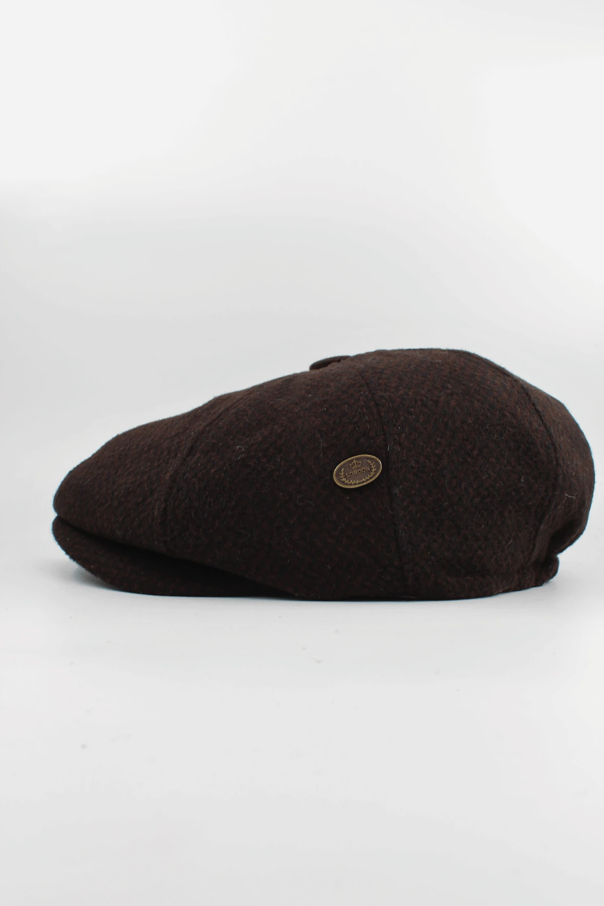 İngiliz Model Kaşe Baretta Kasket Şapka - kahverengi kırçıllı