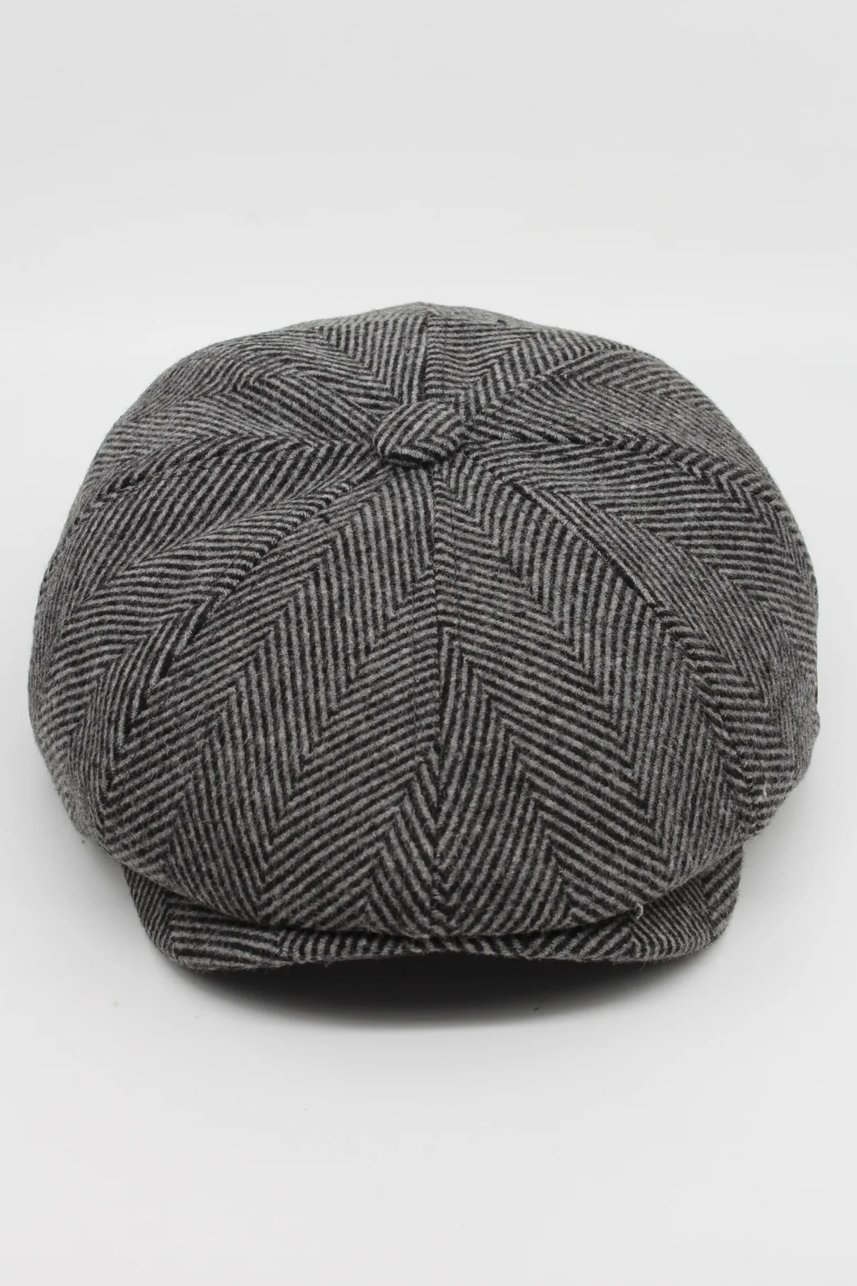 İngiliz Tarzı 8 Parça Balıksırtı Erkek Kasket - Peaky Blinders Model