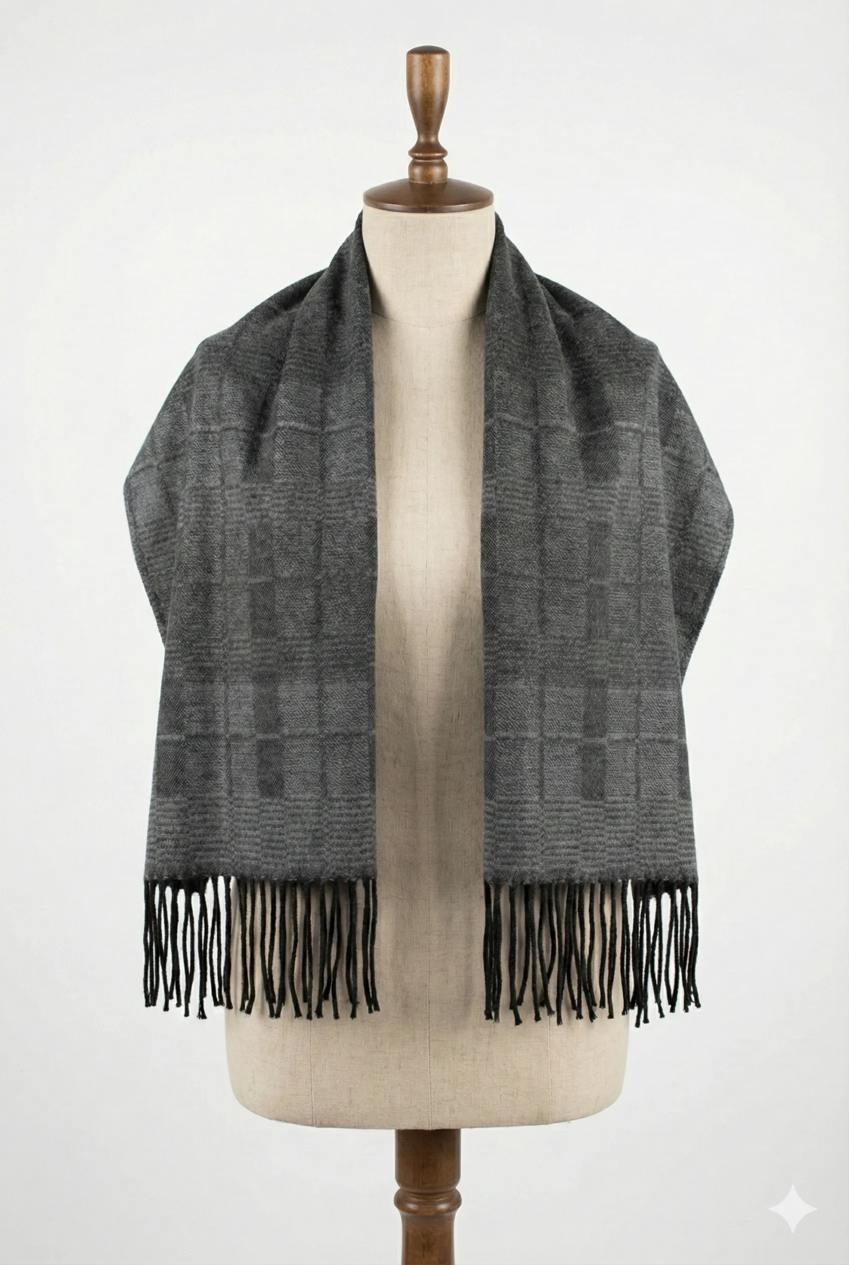 Erkek Atkı - siyah desenli