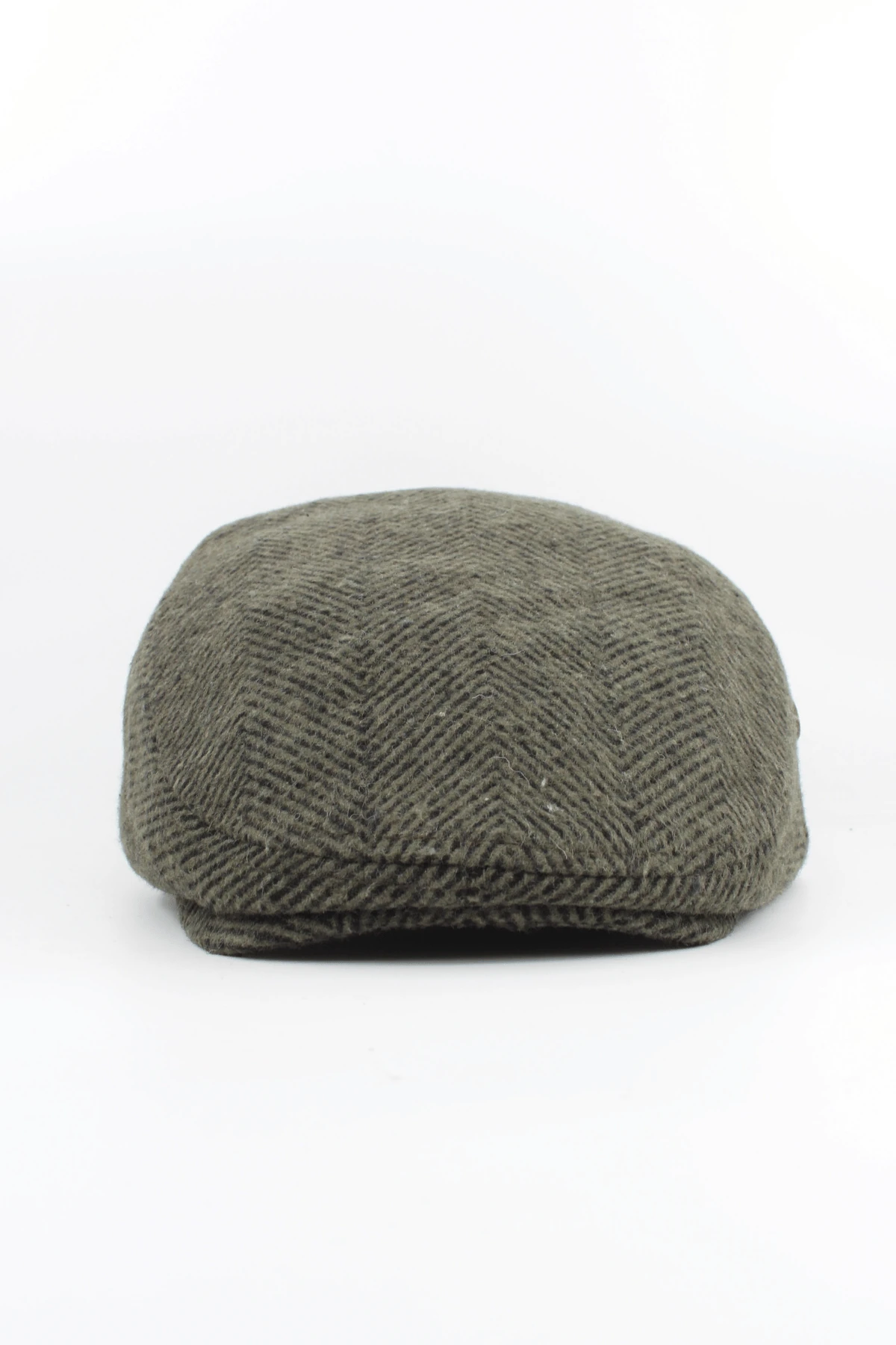 London Model Balık Sırtı Desenli Kaşe Erkek Kasket - haki