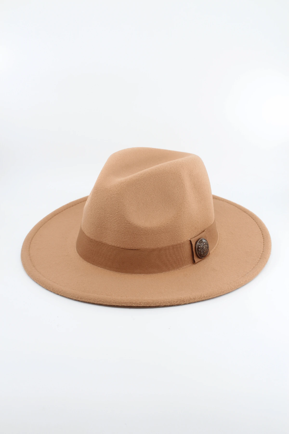 Unisex Panama Fötr Şapka Süet Fedora Şapka 
