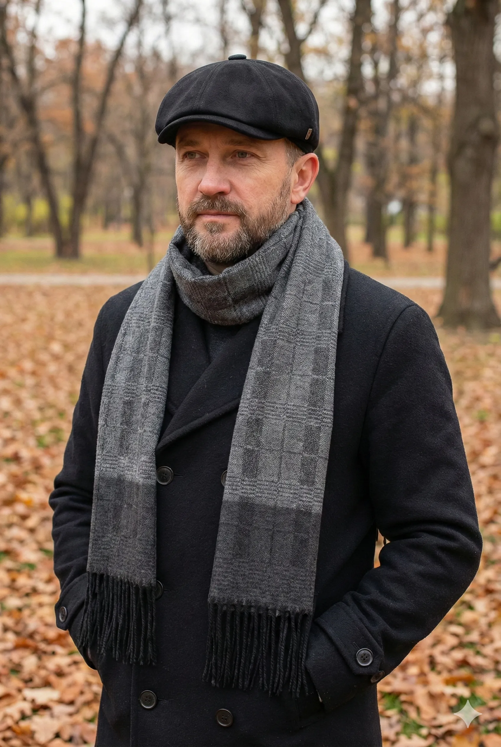 İngiliz Model Kasket & Atkı Kombin