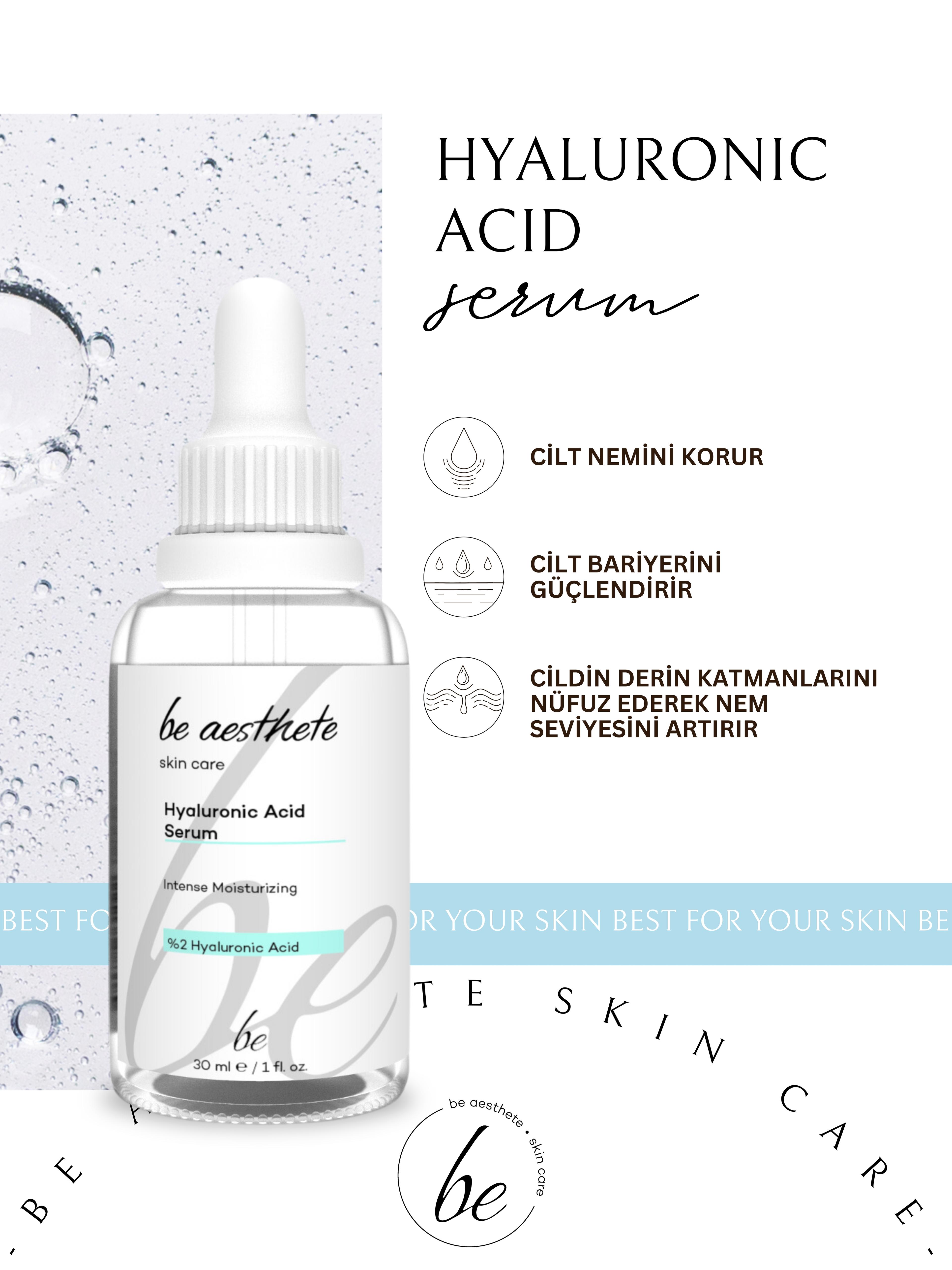 Yoğun Nemlendirici Hyaluronic Serum (%2 Hyaluronic Acid)