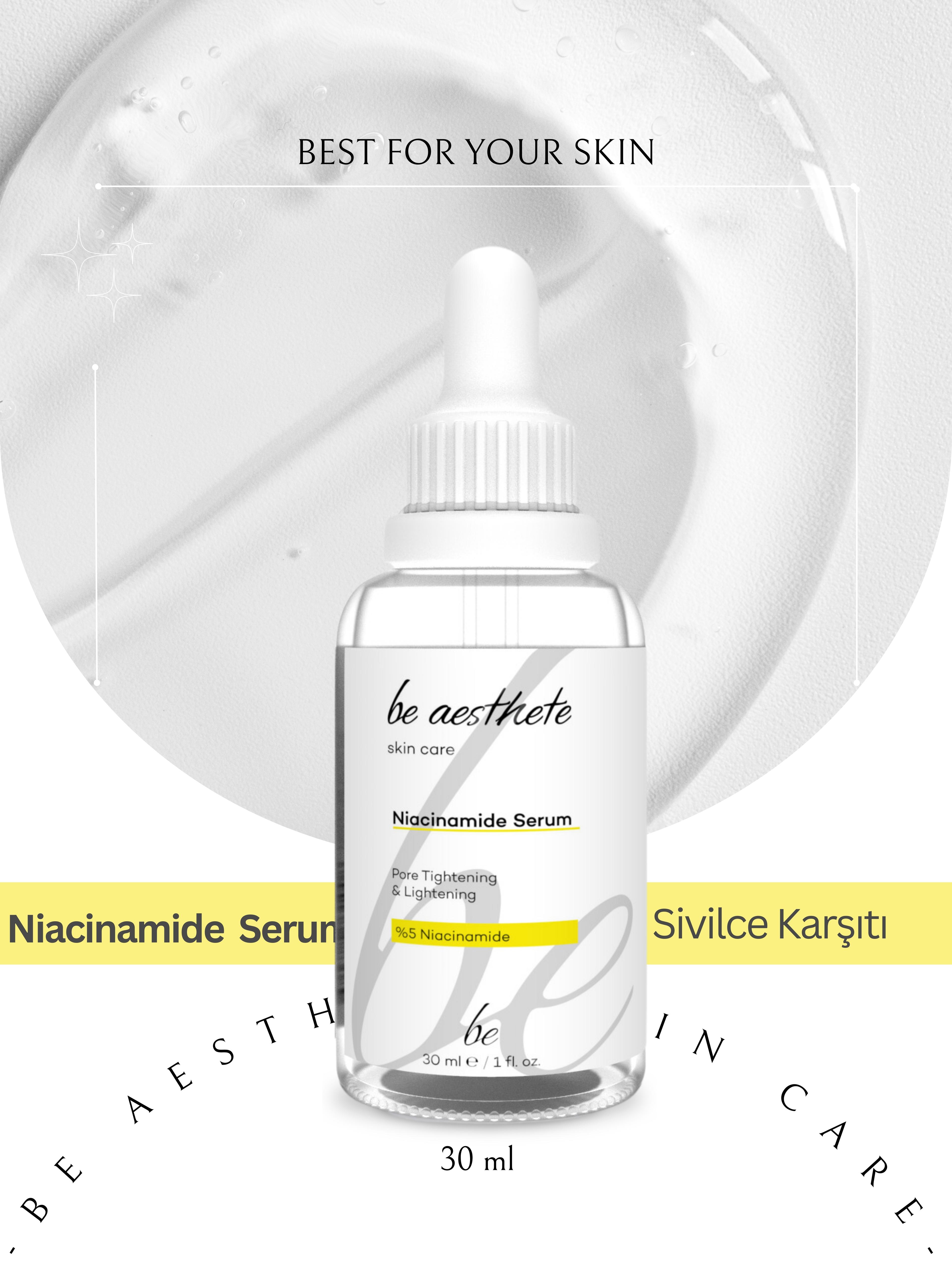 Gözenek Sıklaştırıcı ve Sivilce Karşıtı Niacinamide Serum (%5 Niacinamide)