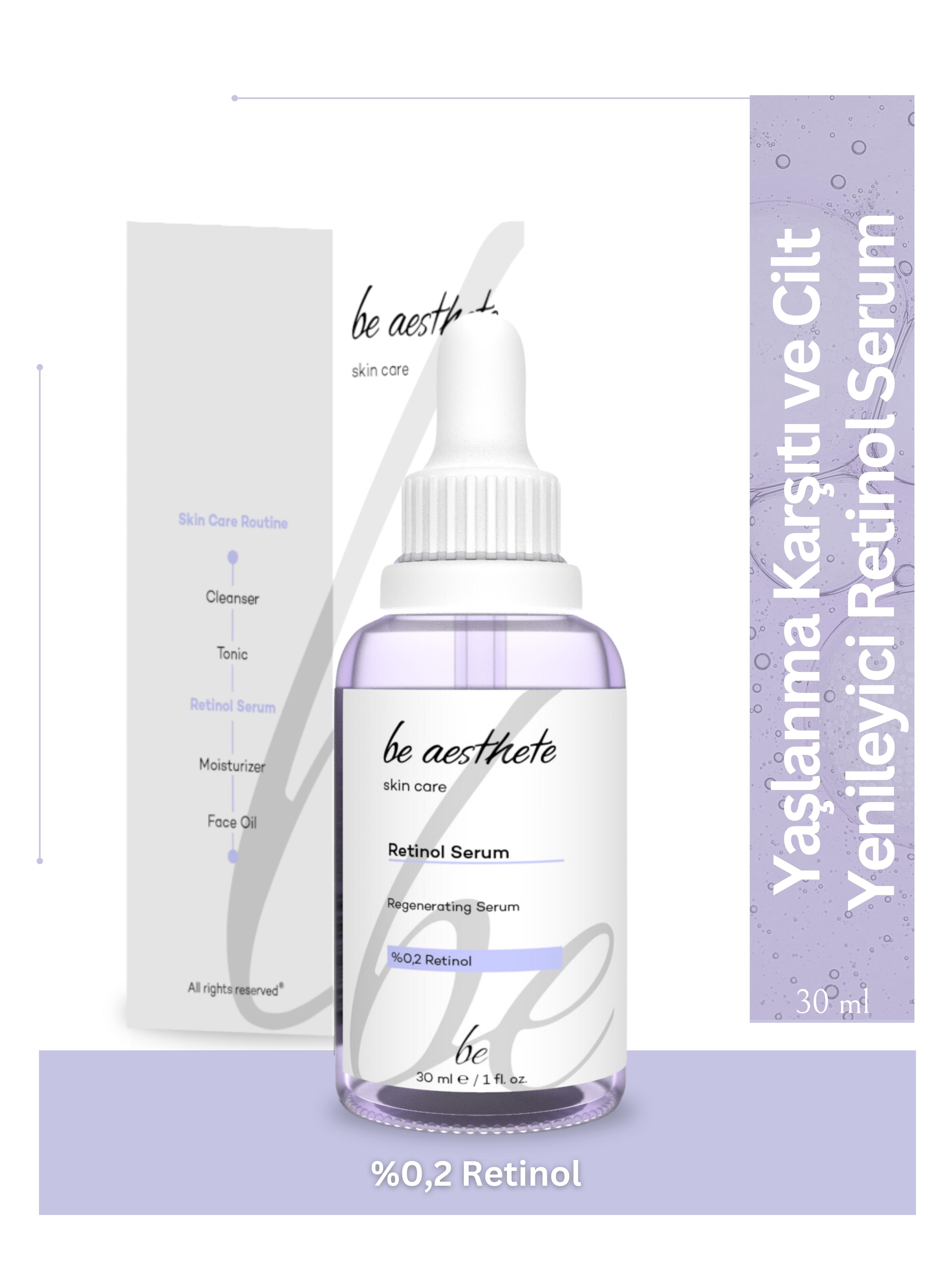 Yaşlanma Karşıtı ve Cilt Yenileyici Retinol Serum (%0,2 Retinol) main variant image