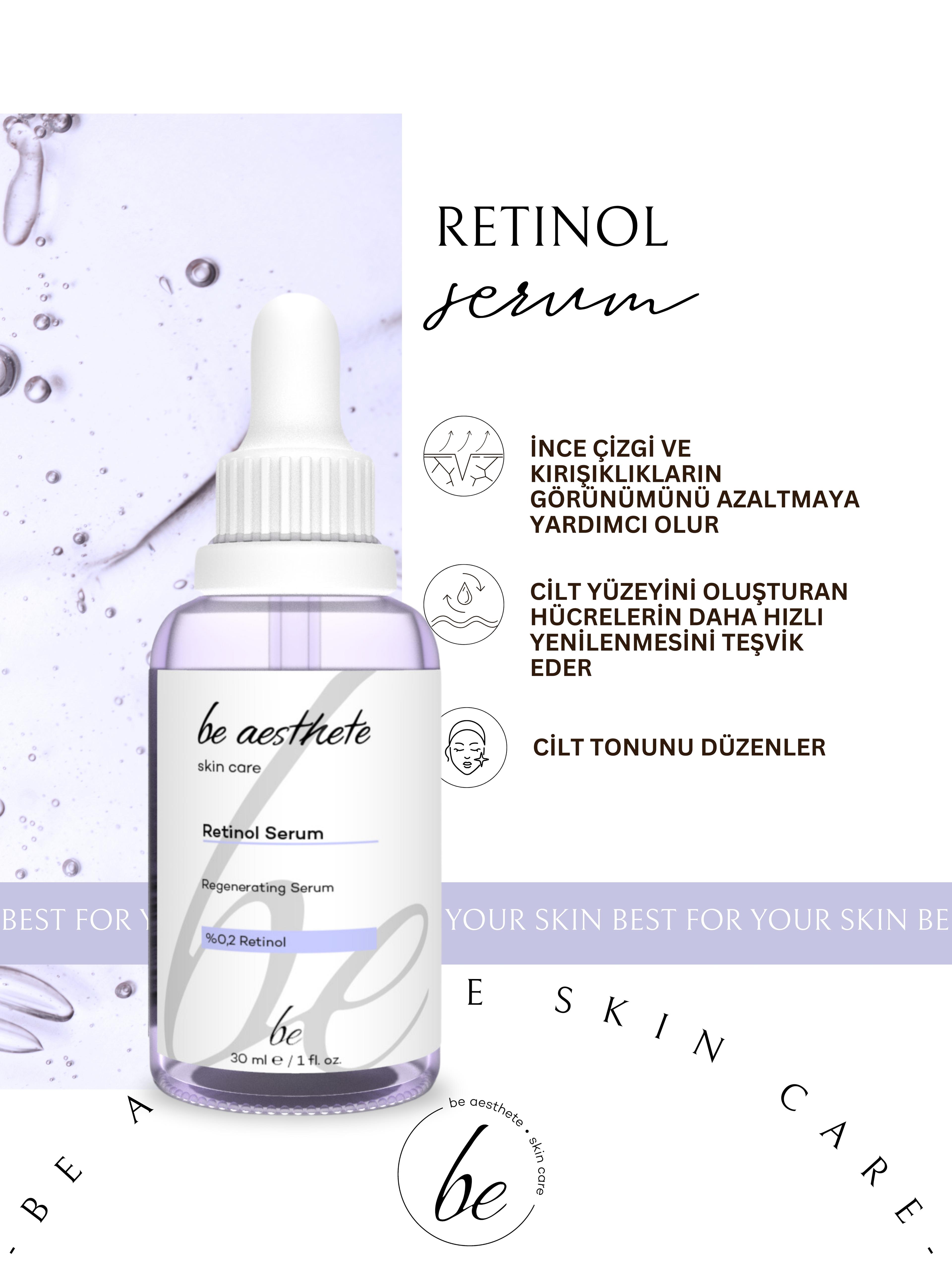 Yaşlanma Karşıtı ve Cilt Yenileyici Retinol Serum (%0,2 Retinol)