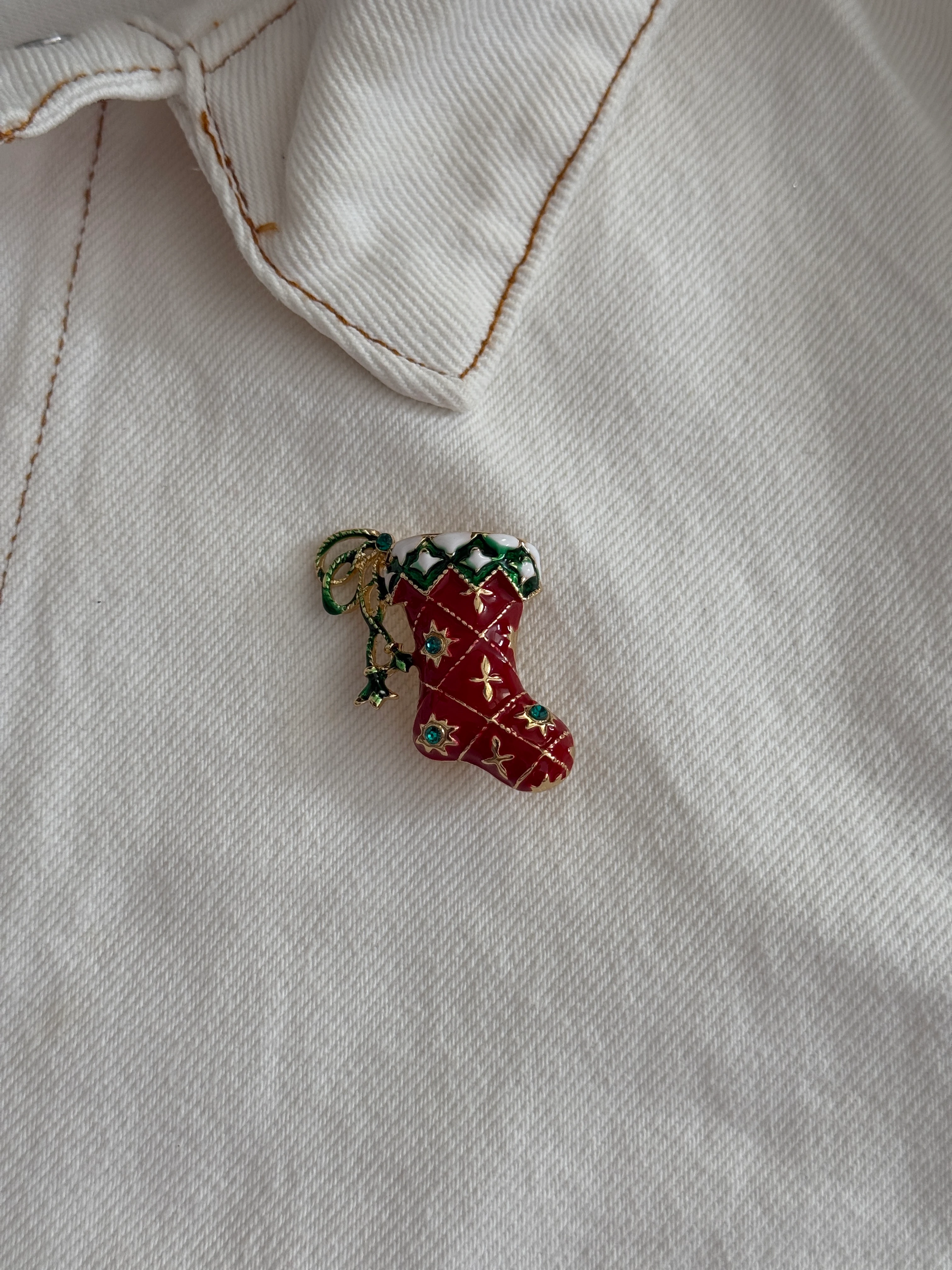 Yeni Yıl Çorap Broş 