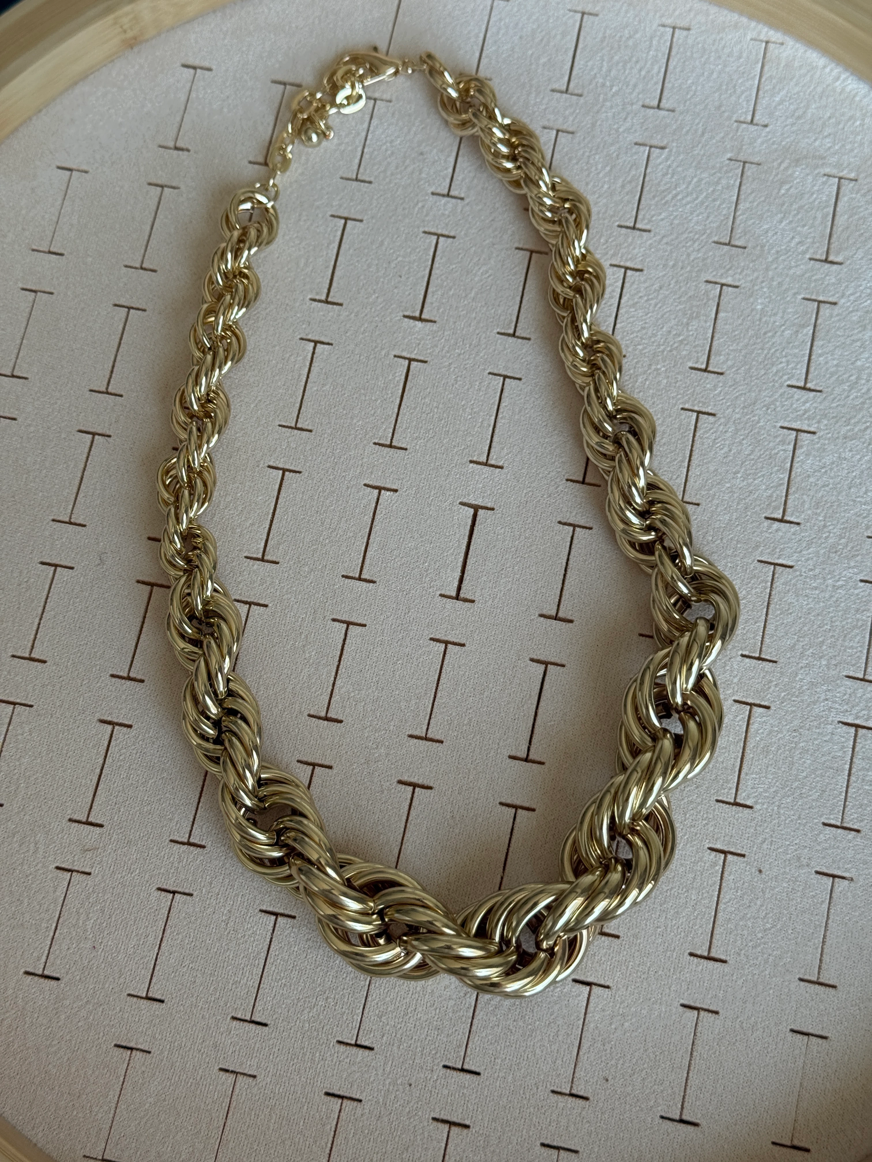 Vintage Gold  Kalın Burgu Kolye (50cm)