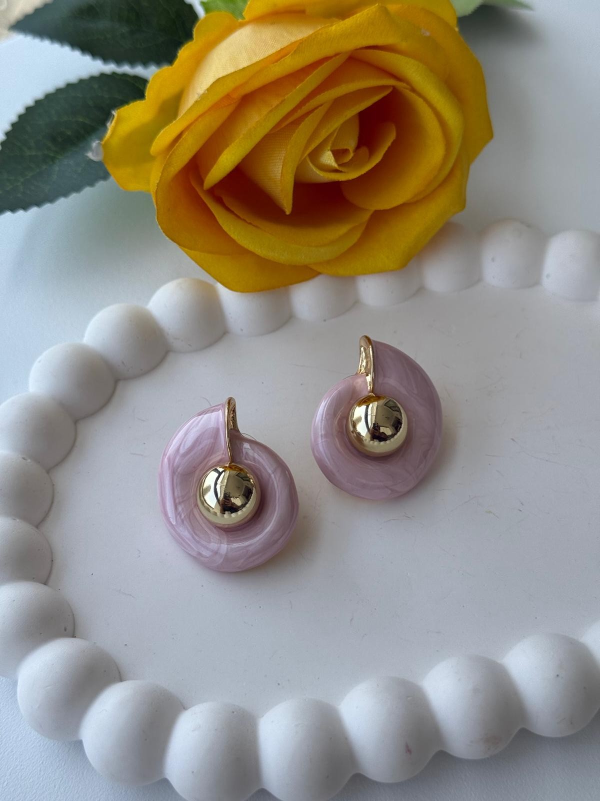 Marka Model Salyangoz Küpe Soft Pembe