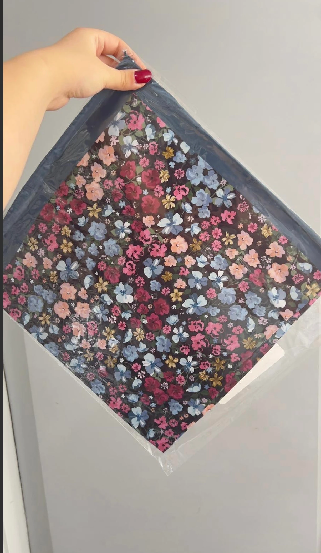 Floral Çiçek Desenli Fular 70x70